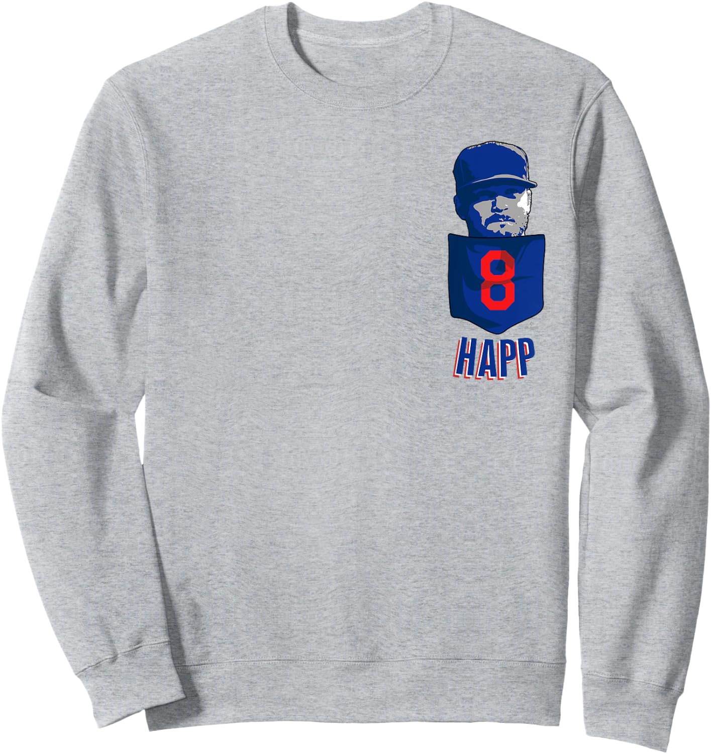 Ian Happ Chicago Baseball Pocket MLBPA Sweatshirt - Sweatshirt | Ash