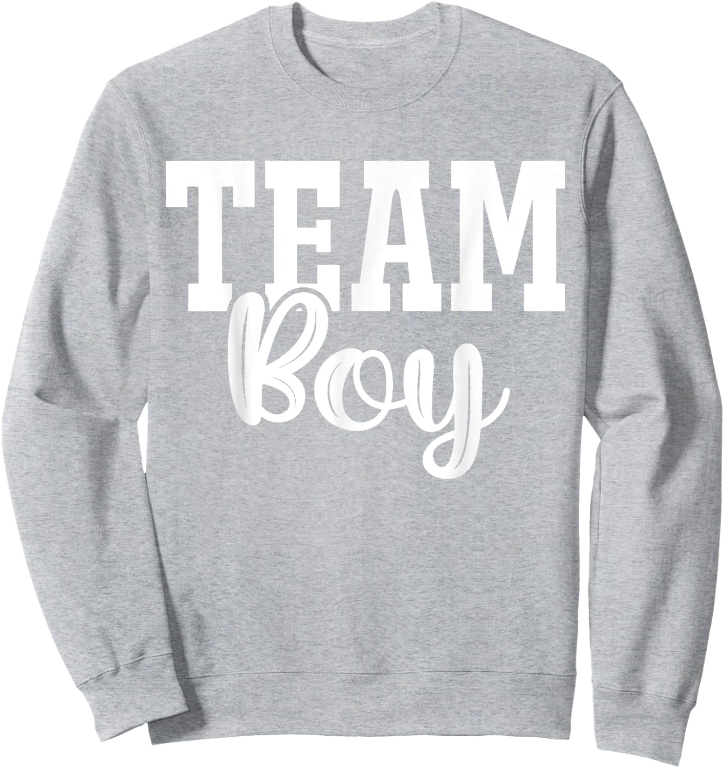 Team Boy Team Girl Blue Gender Reveal Party Matching Family Sweatshirt - Sweatshirt | Ash