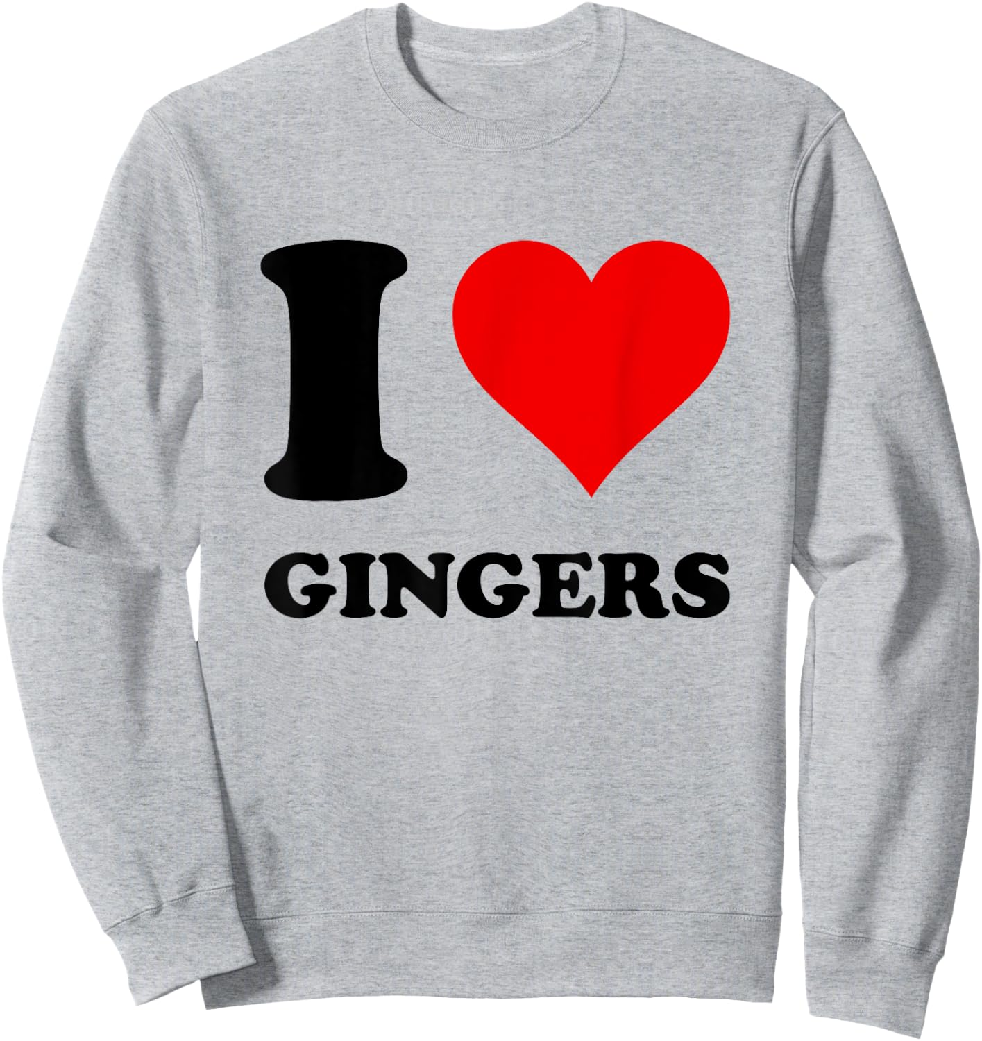 Red Heart I Love Gingers Sweatshirt - Sweatshirt | Ash