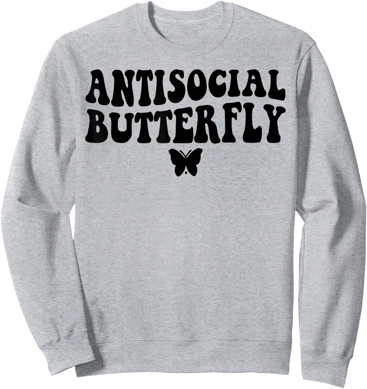 Antisocial Butterfly Sweatshirt - Sweatshirt | Ash