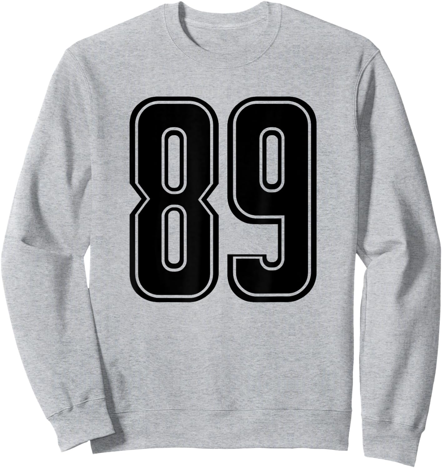 Number #89 Black Sport Varsity Number 89 Sweatshirt - Sweatshirt | Ash