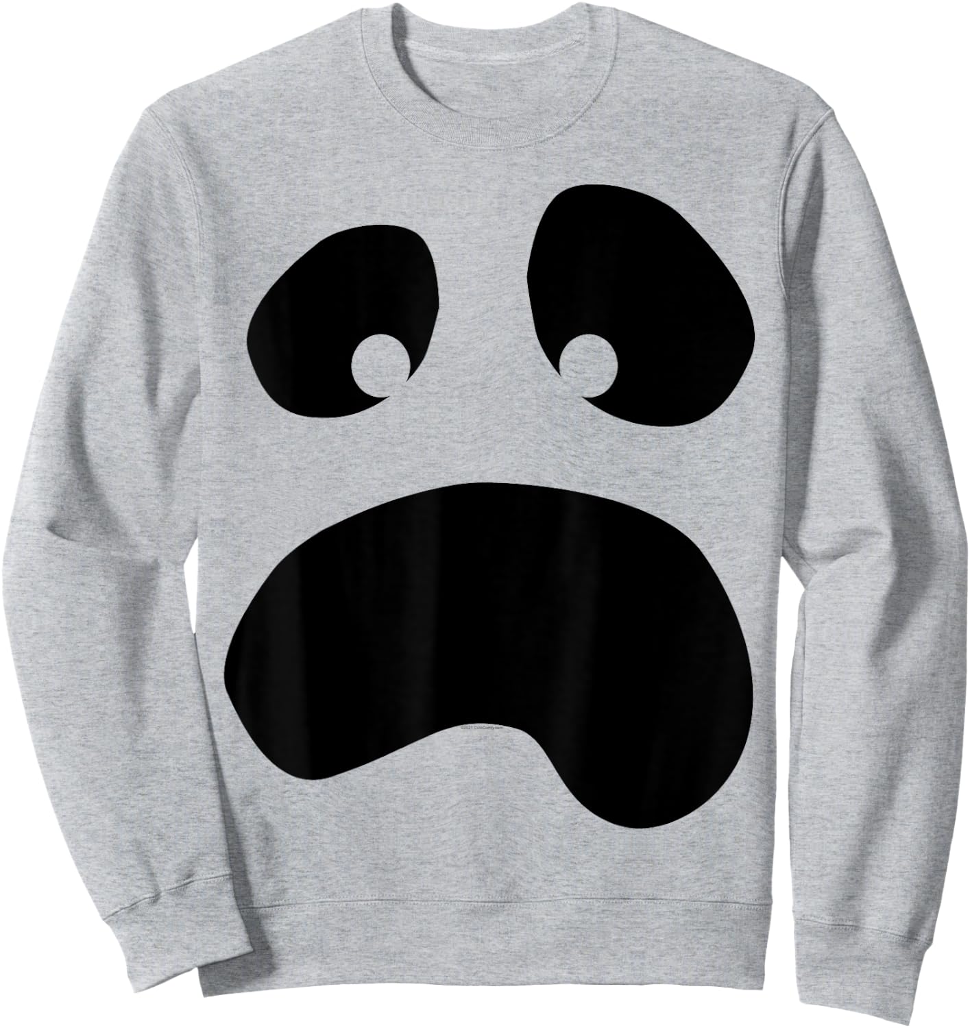 Silly Face Ghost Halloween Lazy Costume Sweatshirt - Sweatshirt | Ash