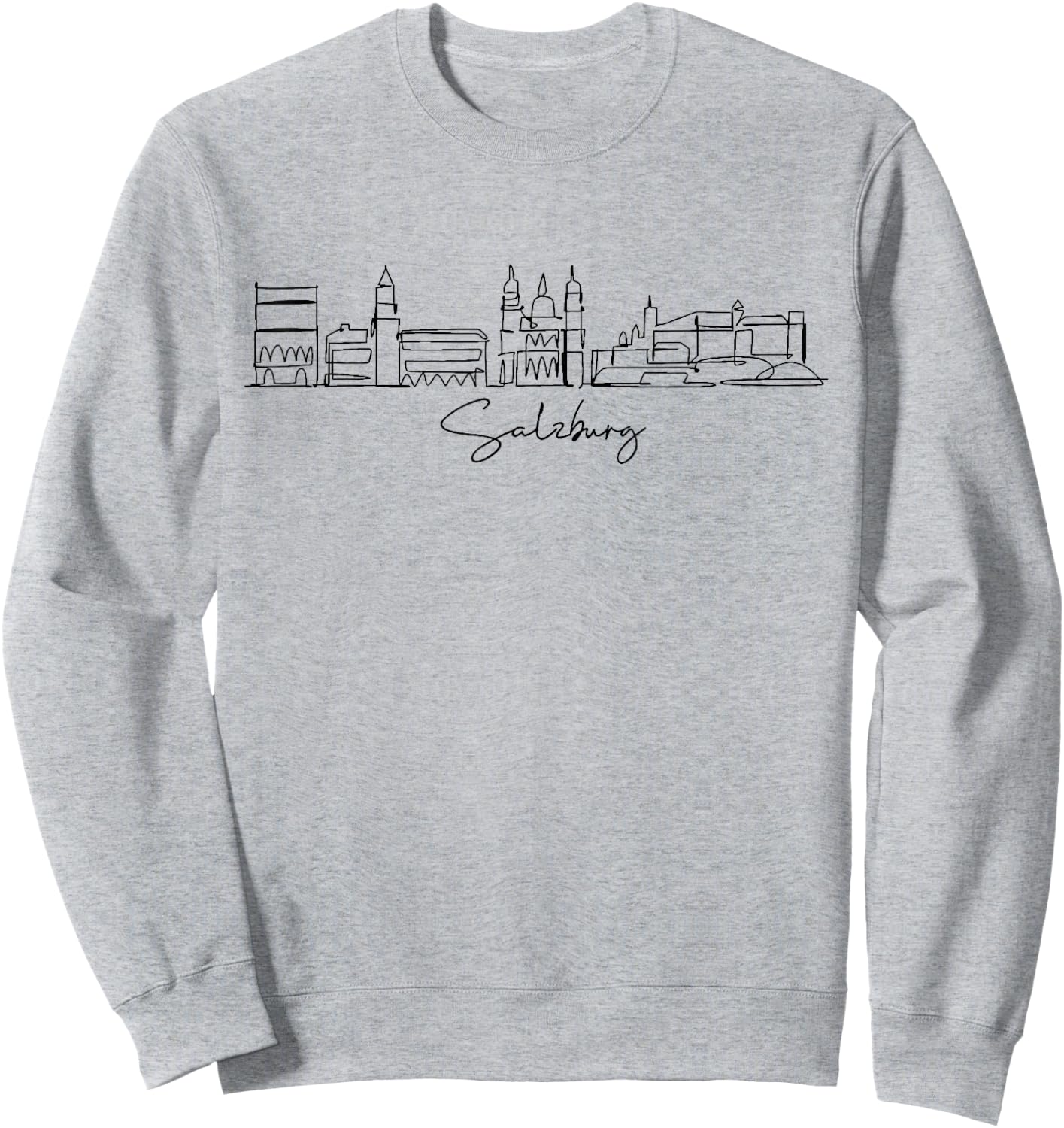 City Skyline Travel Souvenir Tourist Salzburg Sweatshirt - Sweatshirt | Ash