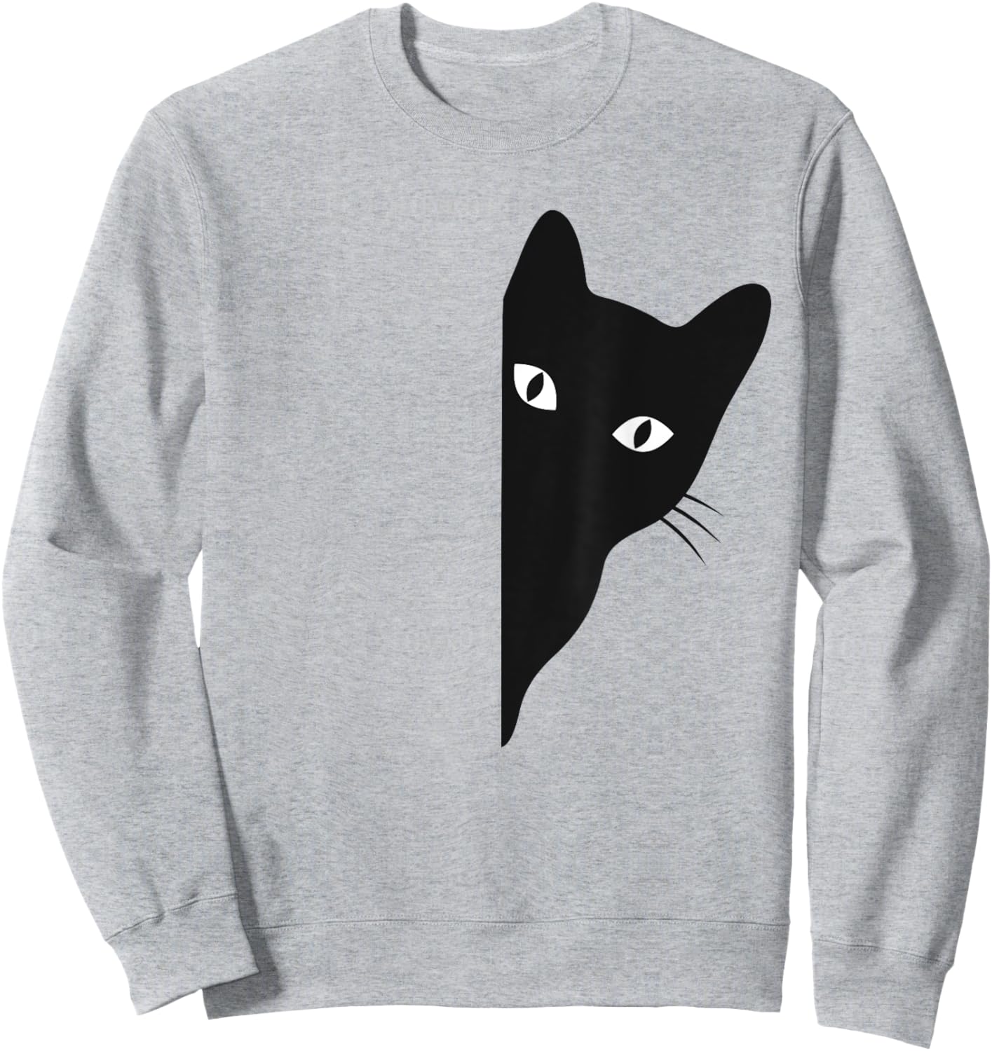 Black-Cat Coming Out Funny Peek a Boo Peeking Pet Women Sweatshirt - Sweatshirt | Ash