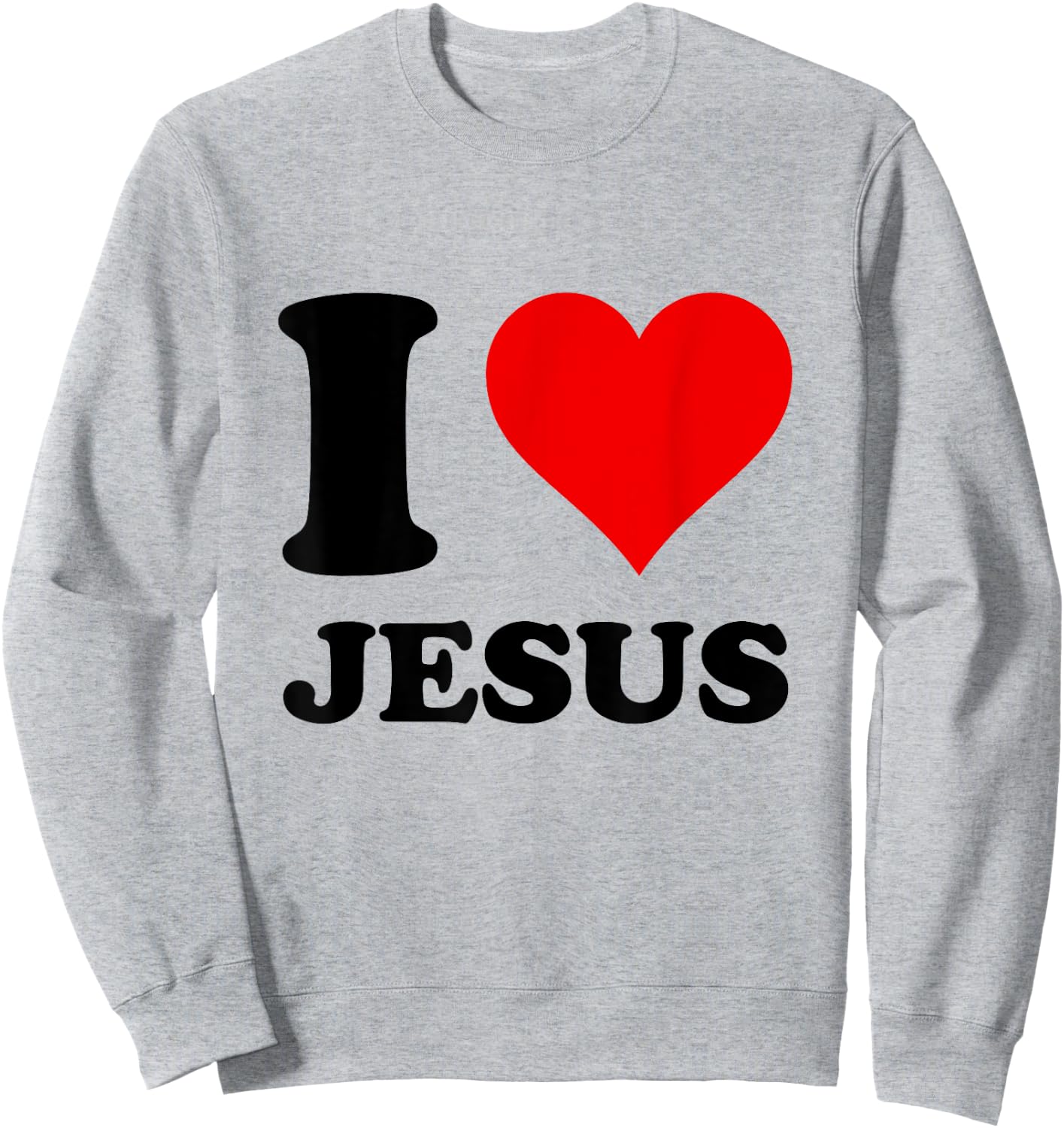 Heart I Love Jesus Sweatshirt - Sweatshirt | Ash