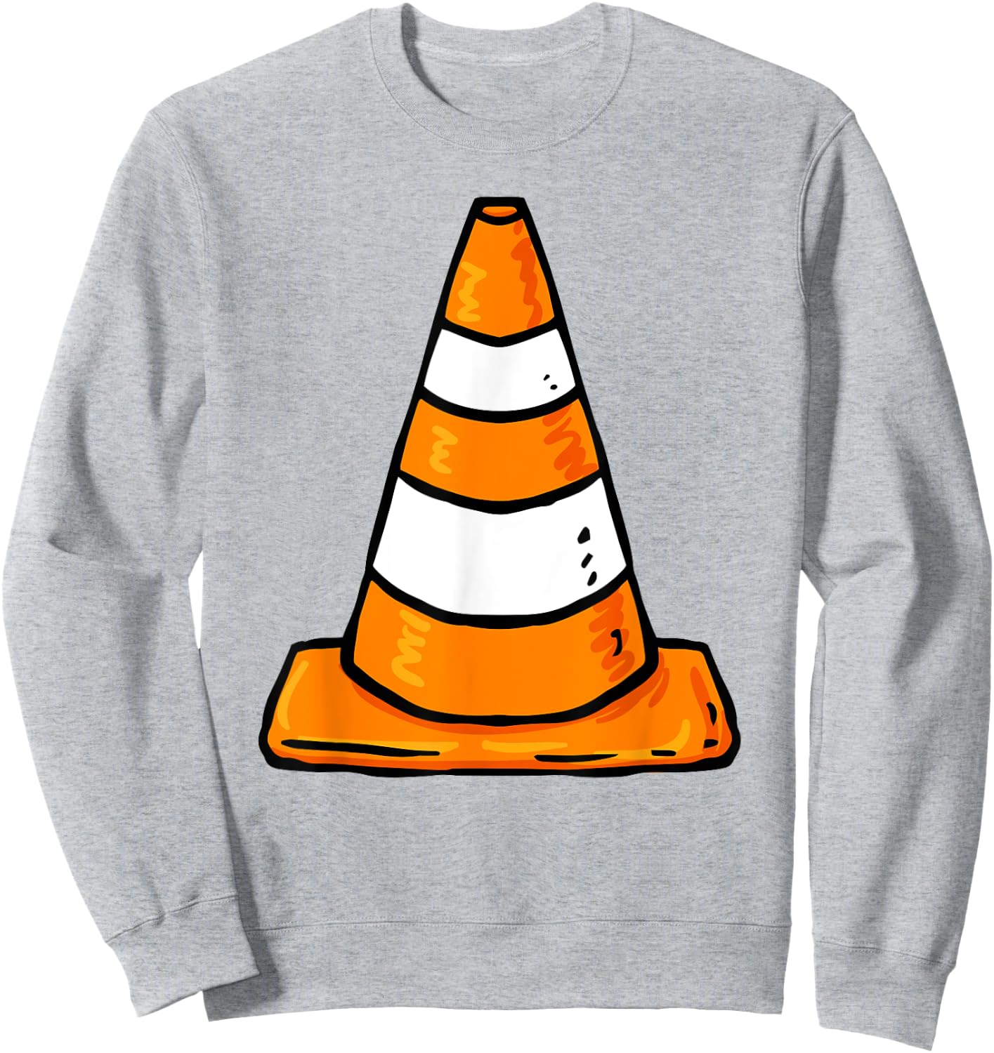 Traffic Cone Costume Group Matching Family Costume Sweatshirt - Sweatshirt | Ash