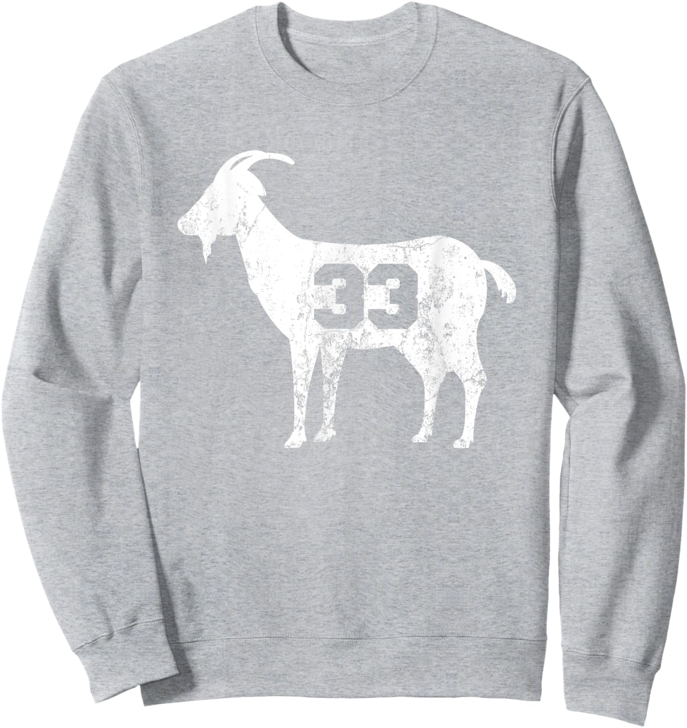 Vintage Distressed GOAT 33 Sweatshirt - Sweatshirt | Ash