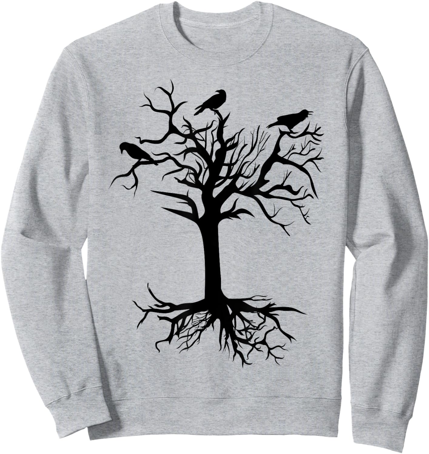 Raven crow crows tree women men children mystical mysticism Sweatshirt - Sweatshirt | Ash