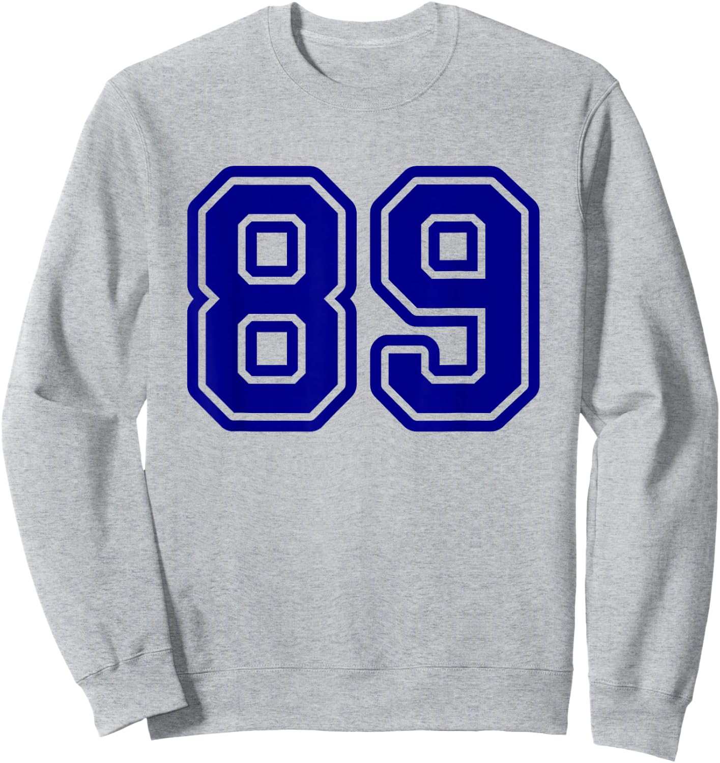 Blue Sports Team Number #89 Sweatshirt - Sweatshirt | Ash