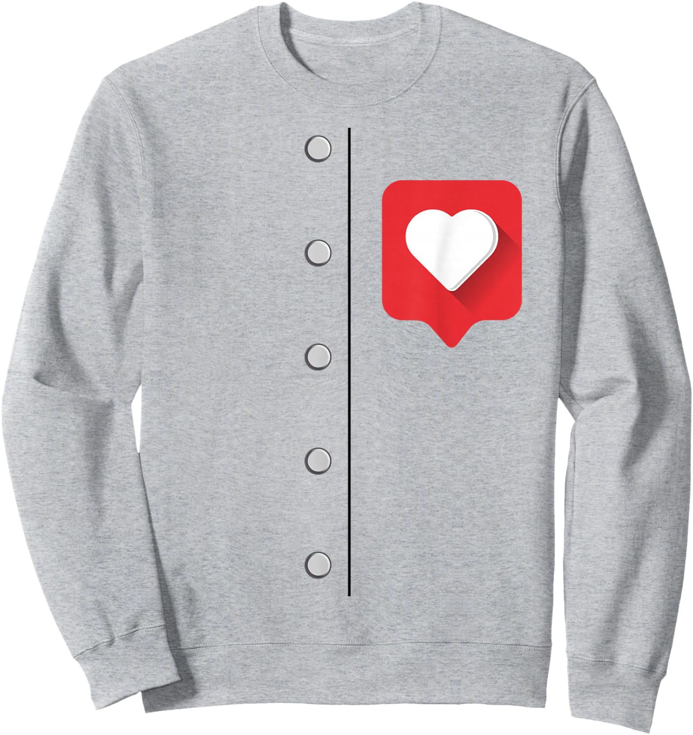 DIY Halloween Costume Retro Tin Man Oz Tinman Heart Popup Sweatshirt - Sweatshirt | Ash