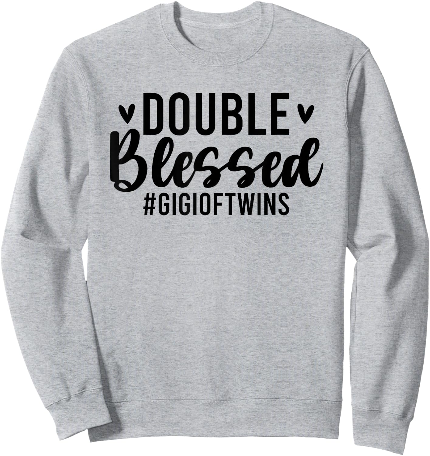 Double Blessed Gigi Of Twins Twin Gigi Grandma Sweatshirt - Sweatshirt | Ash