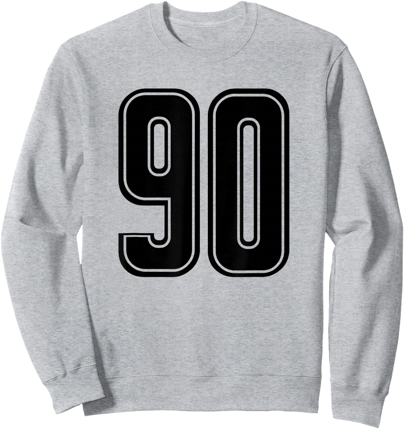 Black Sports Team Number #90 Sweatshirt - Sweatshirt | Ash