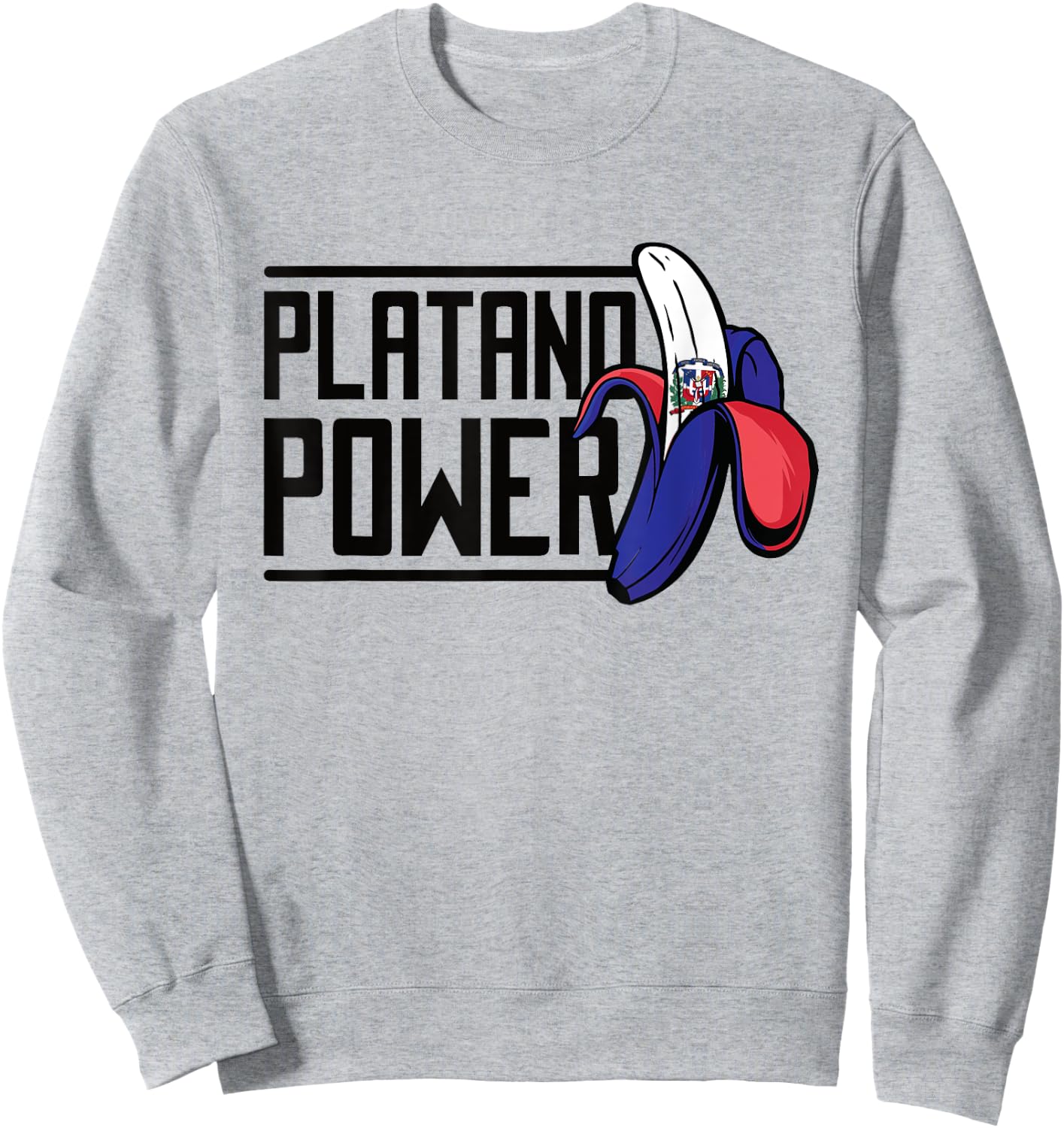 Dominican Republic Platano Power Sweatshirt - Sweatshirt | Ash