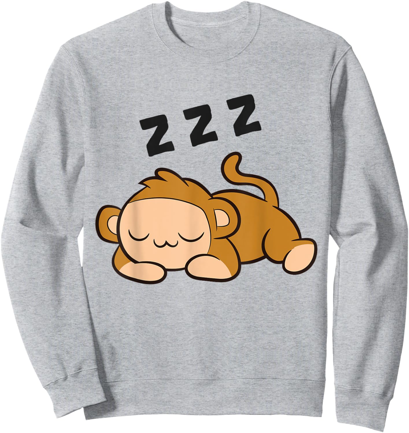 Sleeping Monkey Ape Monkey Pajama Cute Monkey Sweatshirt - Sweatshirt | Ash