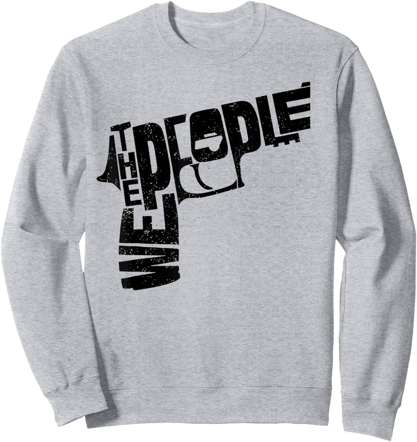 We The People Pistol Sweatshirt - Sweatshirt | Ash