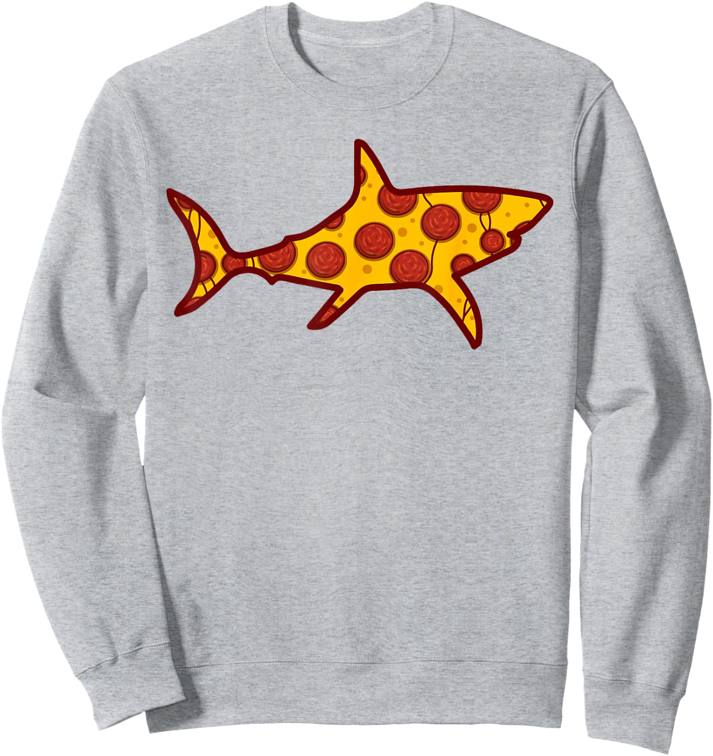 Funny Pizza Shark Pizza Shark Piece Sweatshirt - Sweatshirt | Ash