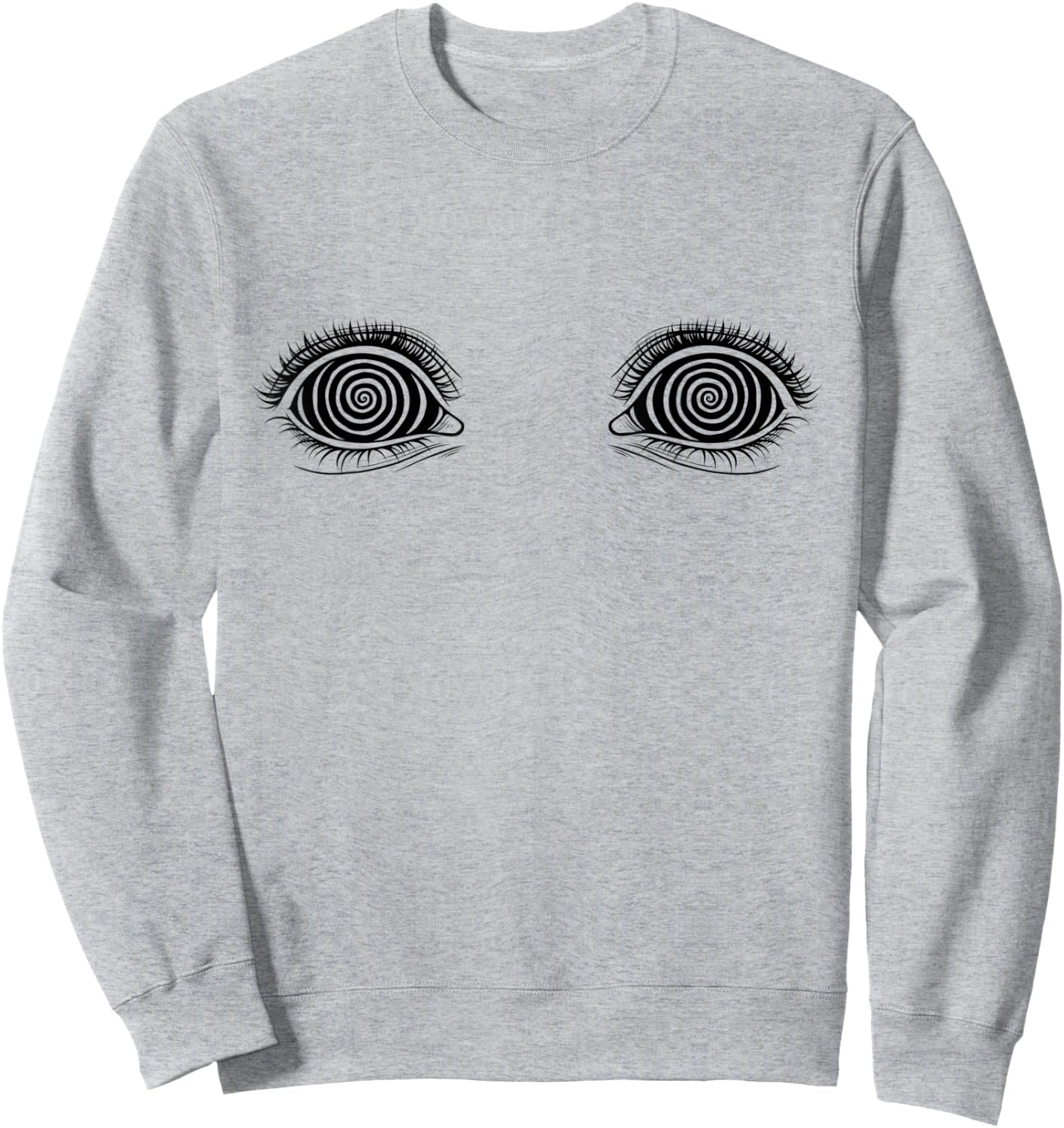 Hypno Esoteric Hypnotic Cool Line Art Eyes Design Sweatshirt - Sweatshirt | Ash