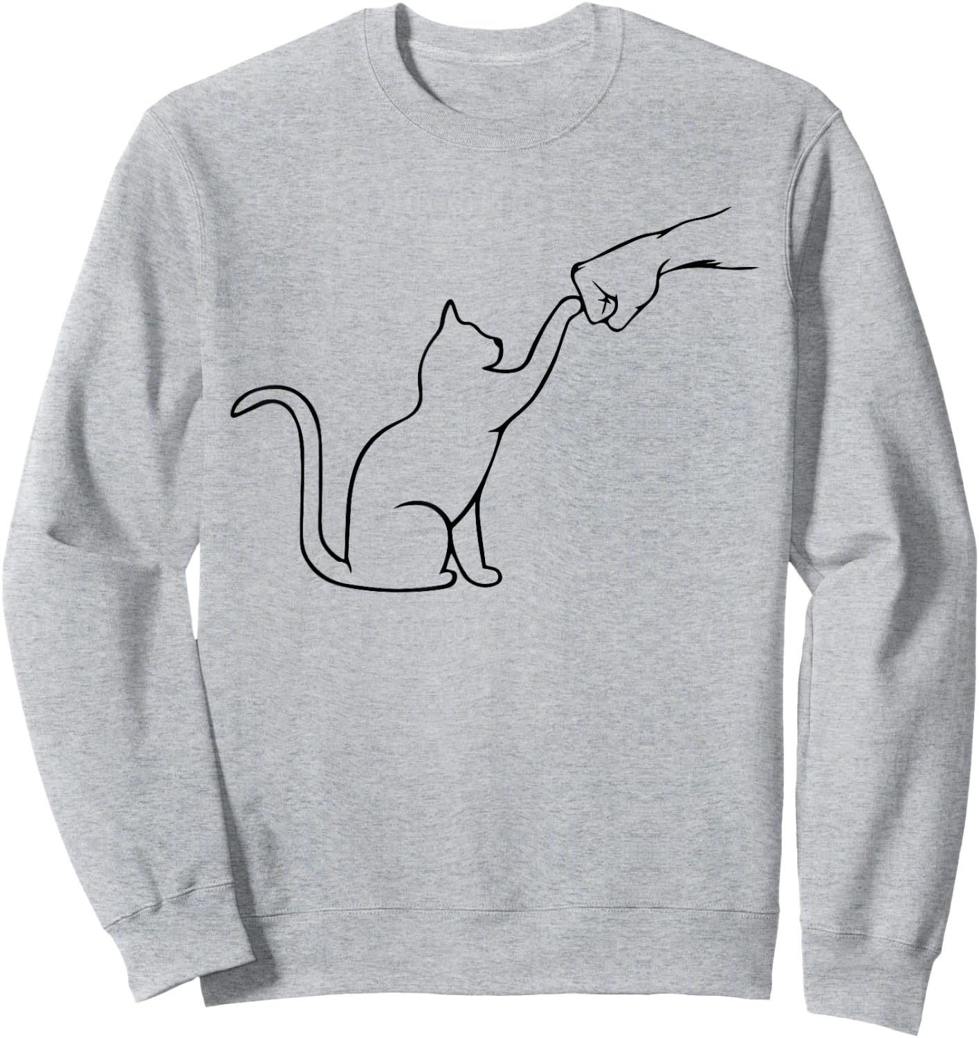Cute Pet I Love My Cat Best Friend Fist Bump Cat Lovers Small Sweatshirt - Sweatshirt | Ash