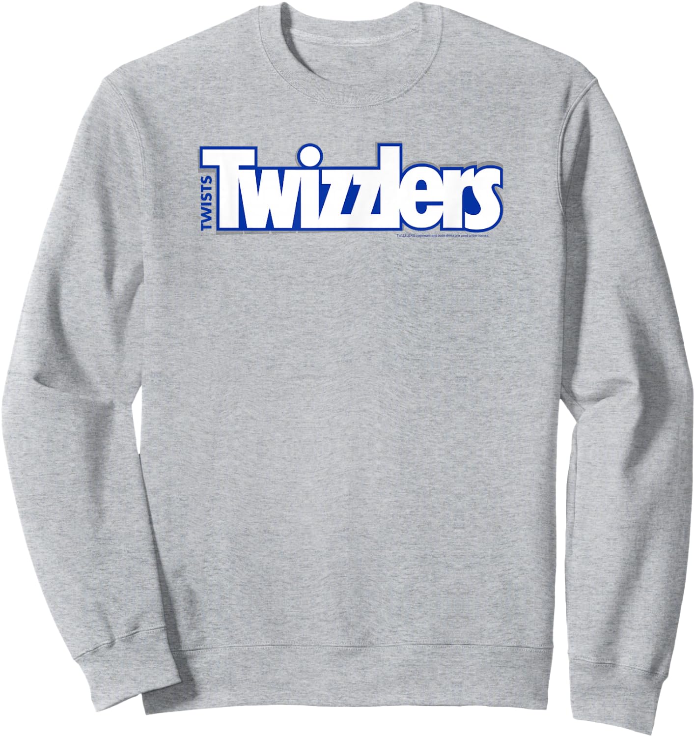 Twizzlers Twists Classic White & Blue Logo Distressed Sweatshirt - Sweatshirt | Ash