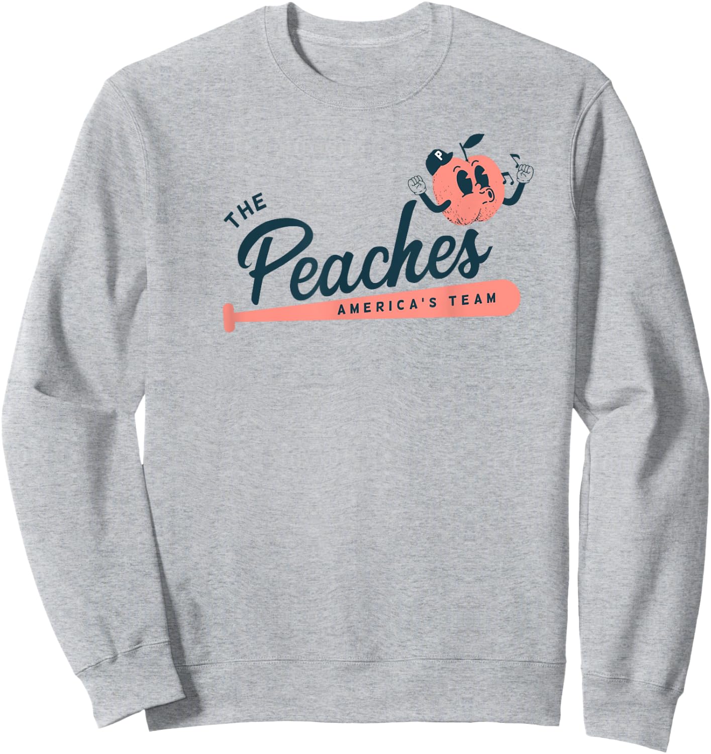 The Peaches - Softball and Baseball Custom Jersey Sweatshirt - Sweatshirt | Ash