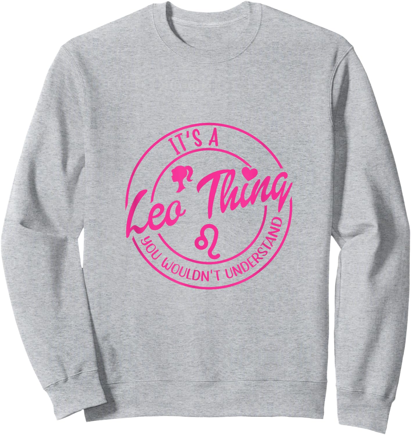 Pink Vintage Leo Things Zodiac Gift Horoscope Sweatshirt - Sweatshirt | Ash