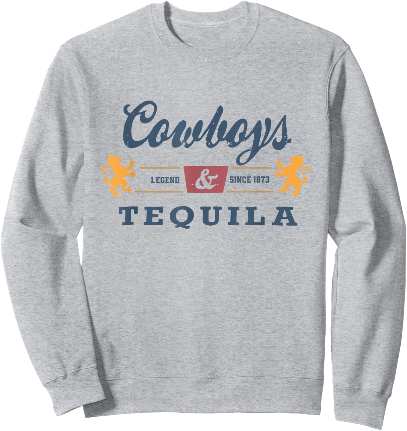 Vintage Cowboys And Tequila Western Funny Tequila Drinking Sweatshirt - Sweatshirt | Ash