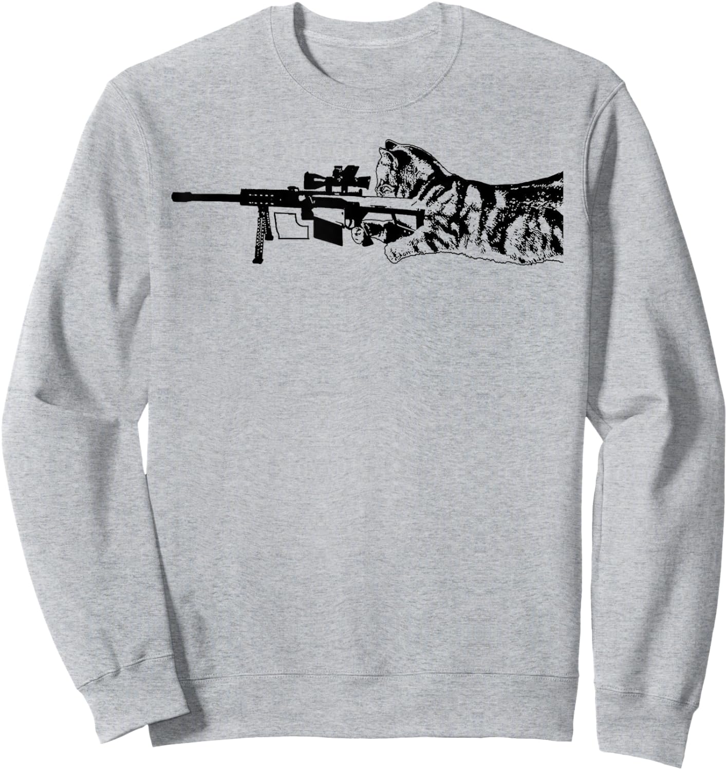 Scout Snipurr Funny Cat Sniper Women Sweatshirt - Sweatshirt | Ash