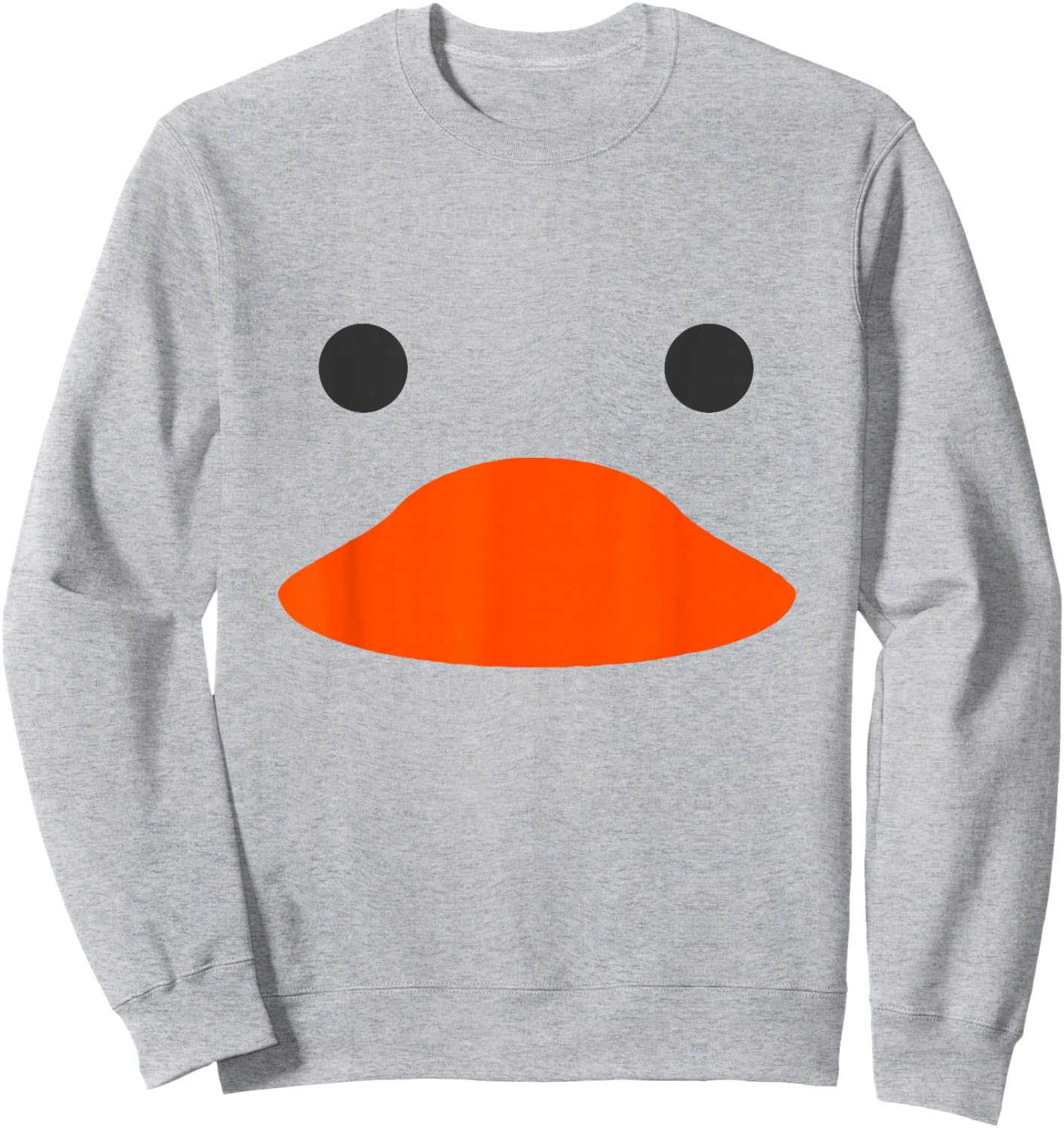 Easter Rubber Duck Face Halloween Costume Funny Duckling Sweatshirt - Sweatshirt | Ash
