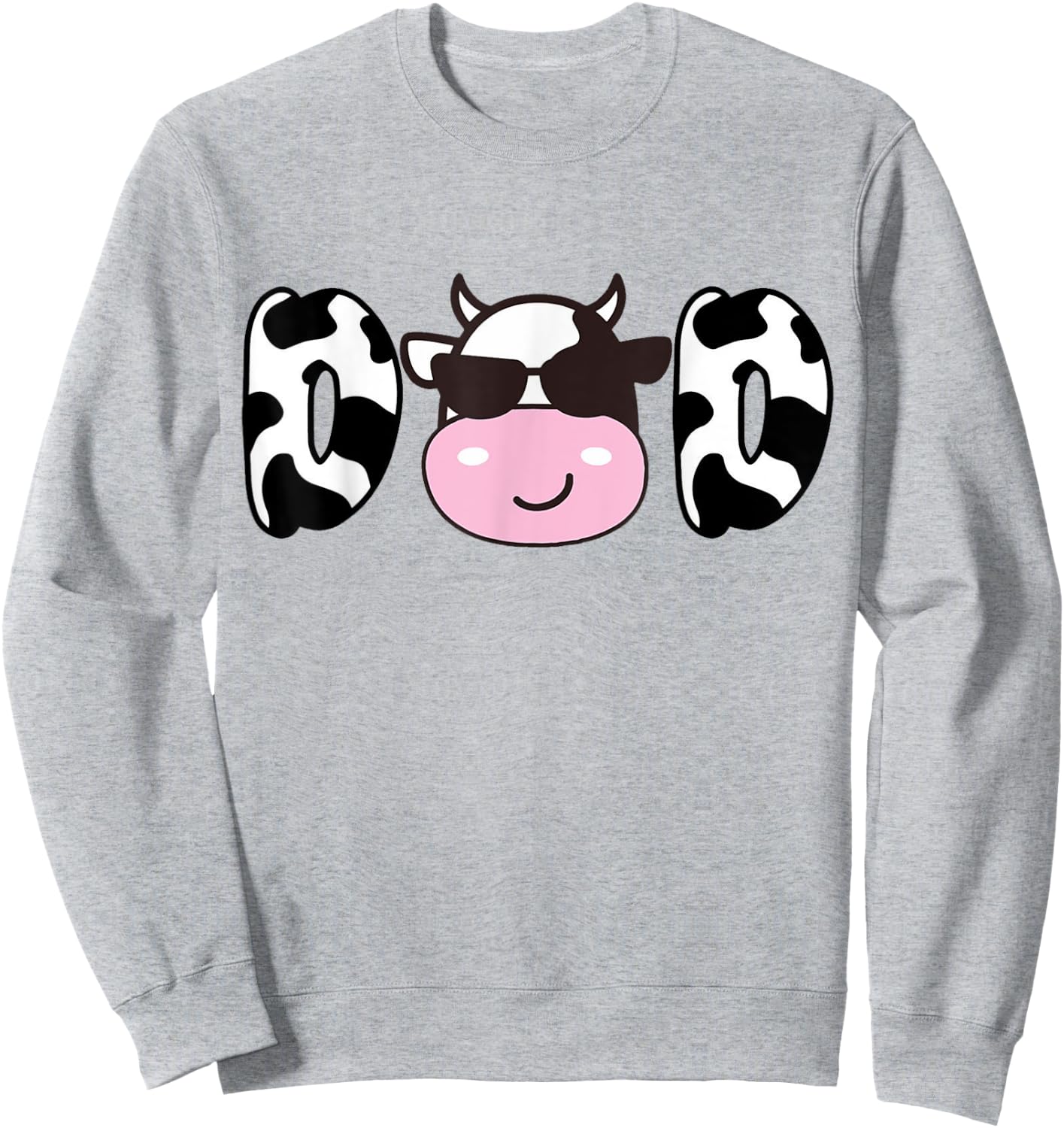 Dad of The Birthday Girl Funny Cow Daddy Papa Bday Matching Sweatshirt - Sweatshirt | Ash