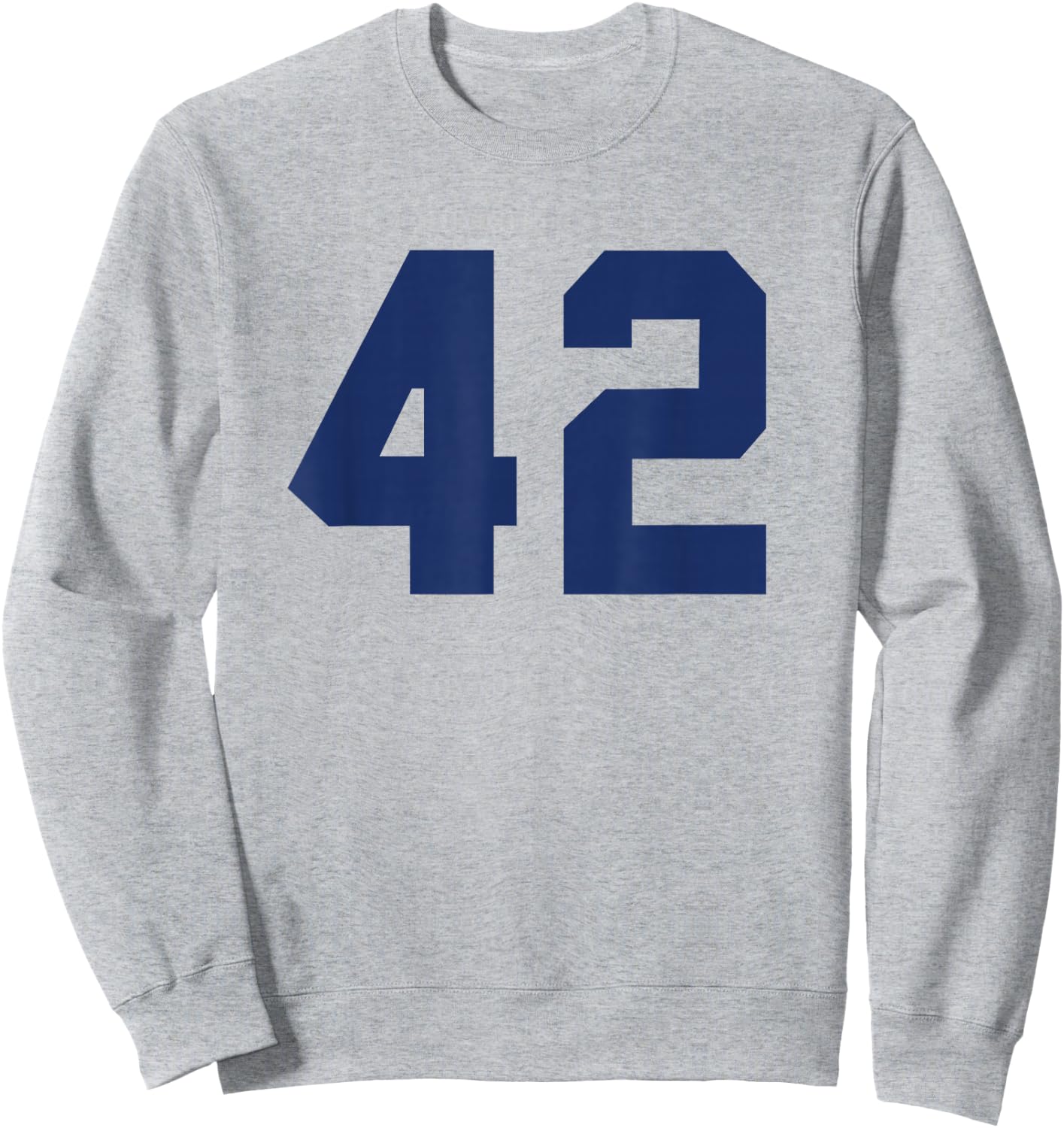 Number #42 Blue Varsity Number Sweatshirt - Sweatshirt | Ash