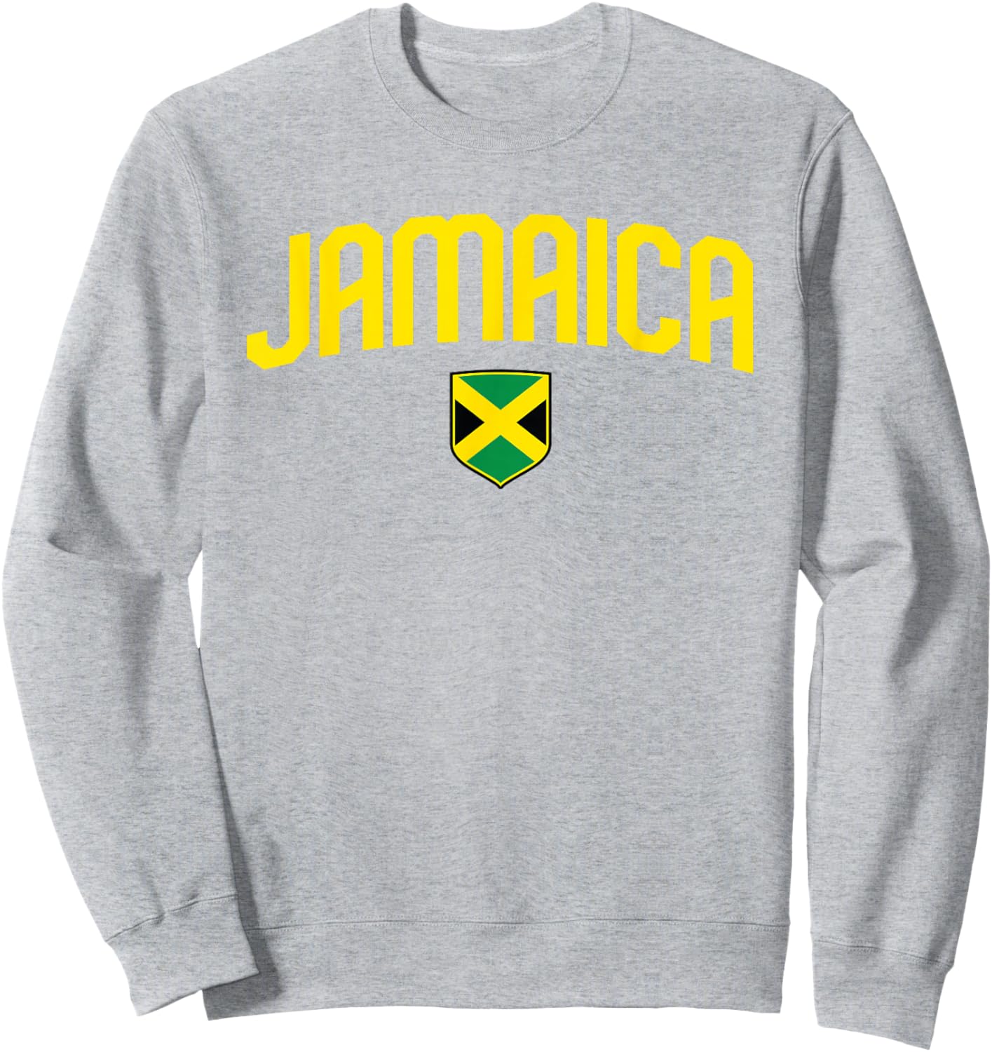 Jamaica Flag Jamaican Vintage Athletic Throwback Souvenir Sweatshirt - Sweatshirt | Ash