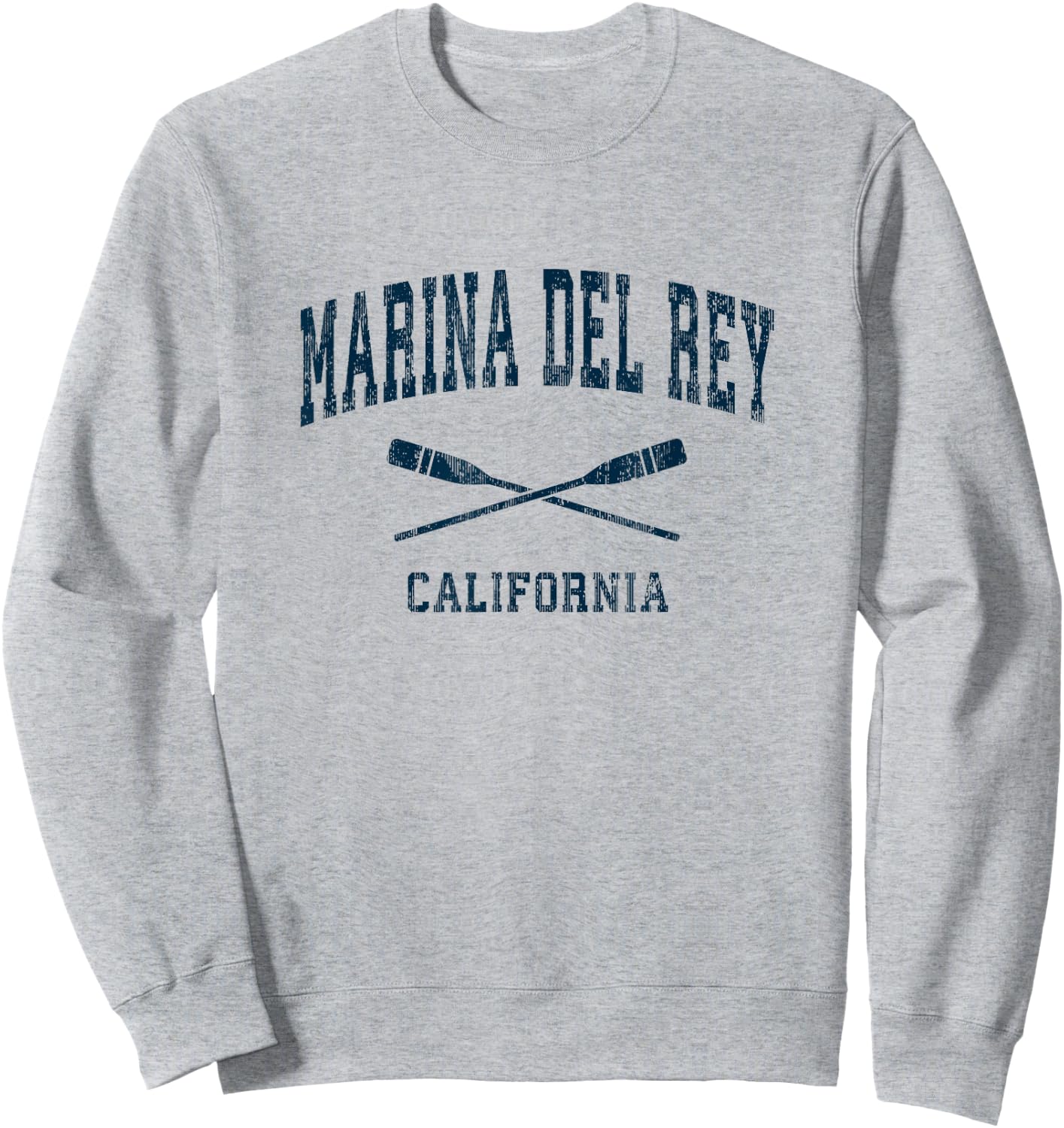 Marina Del Rey California Vintage Nautical Paddles Sports Oa Sweatshirt - Sweatshirt | Ash