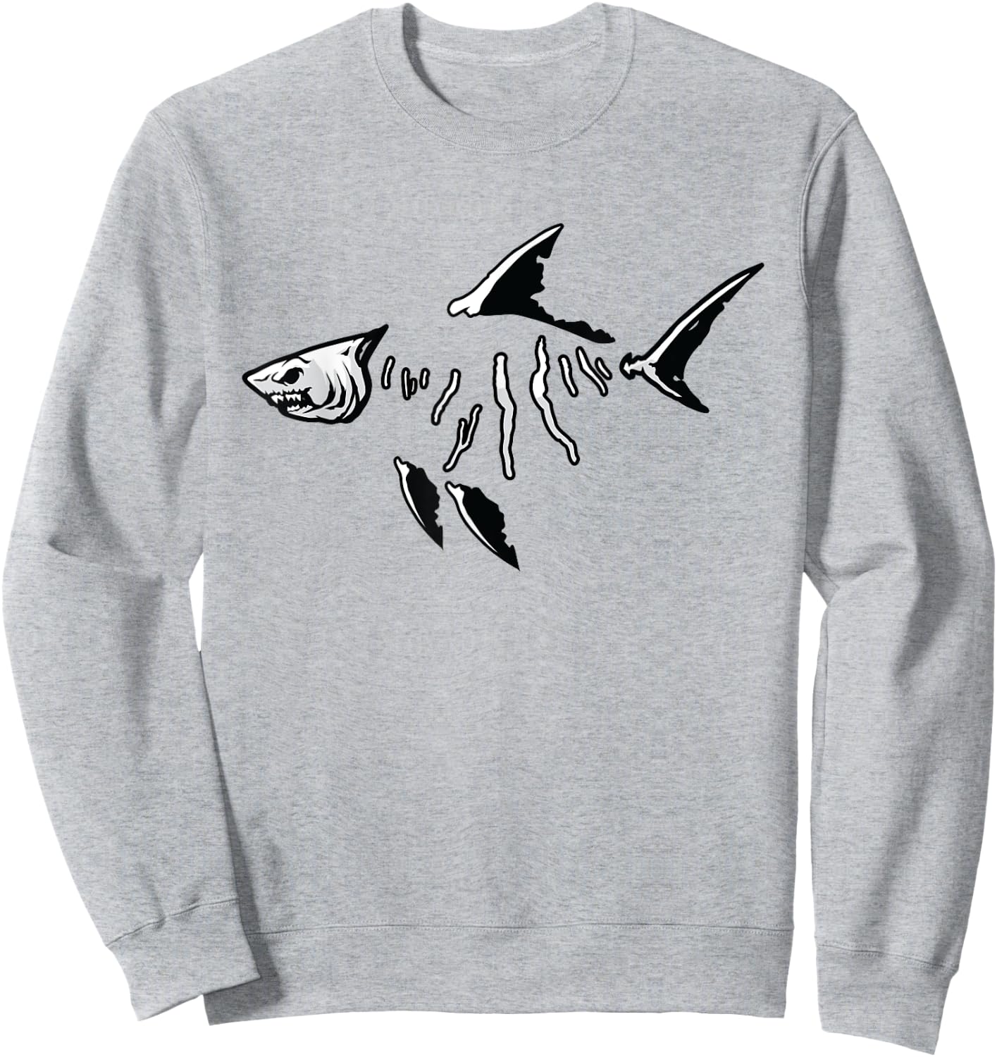 Finger Lake Fish and Shark Bones Sweatshirt - Sweatshirt | Ash