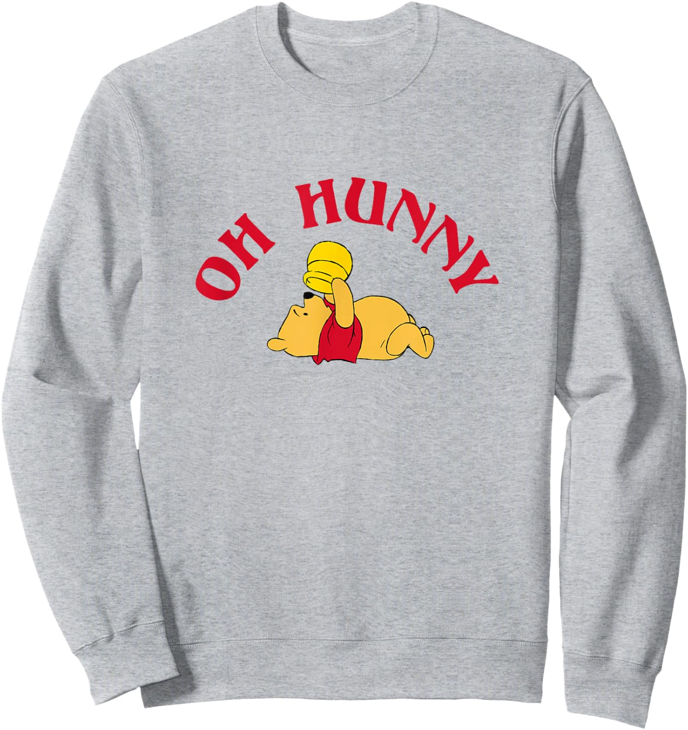 Disney Winnie The Pooh Oh Hunny Sad Pooh with Empty Jar Sweatshirt - Sweatshirt | Ash
