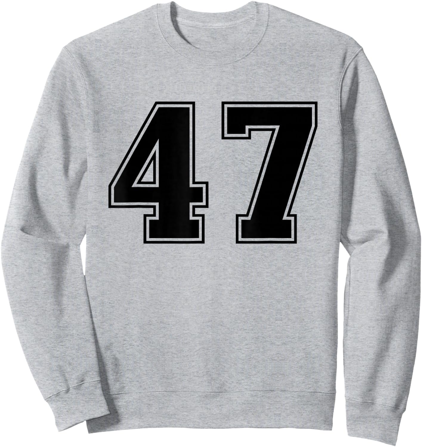 Number #47 Black Sport Number Sweatshirt - Sweatshirt | Ash