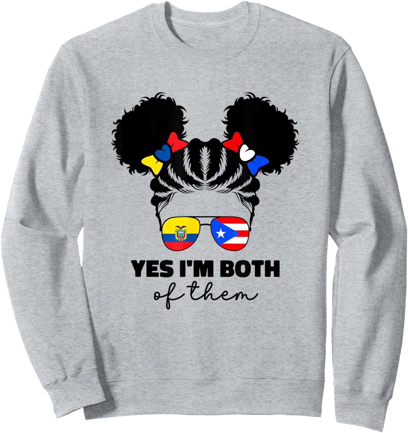 Ecuadorian And Puerto Rican Rico Ecuador Flag For Kids Girl Sweatshirt - Sweatshirt | Ash