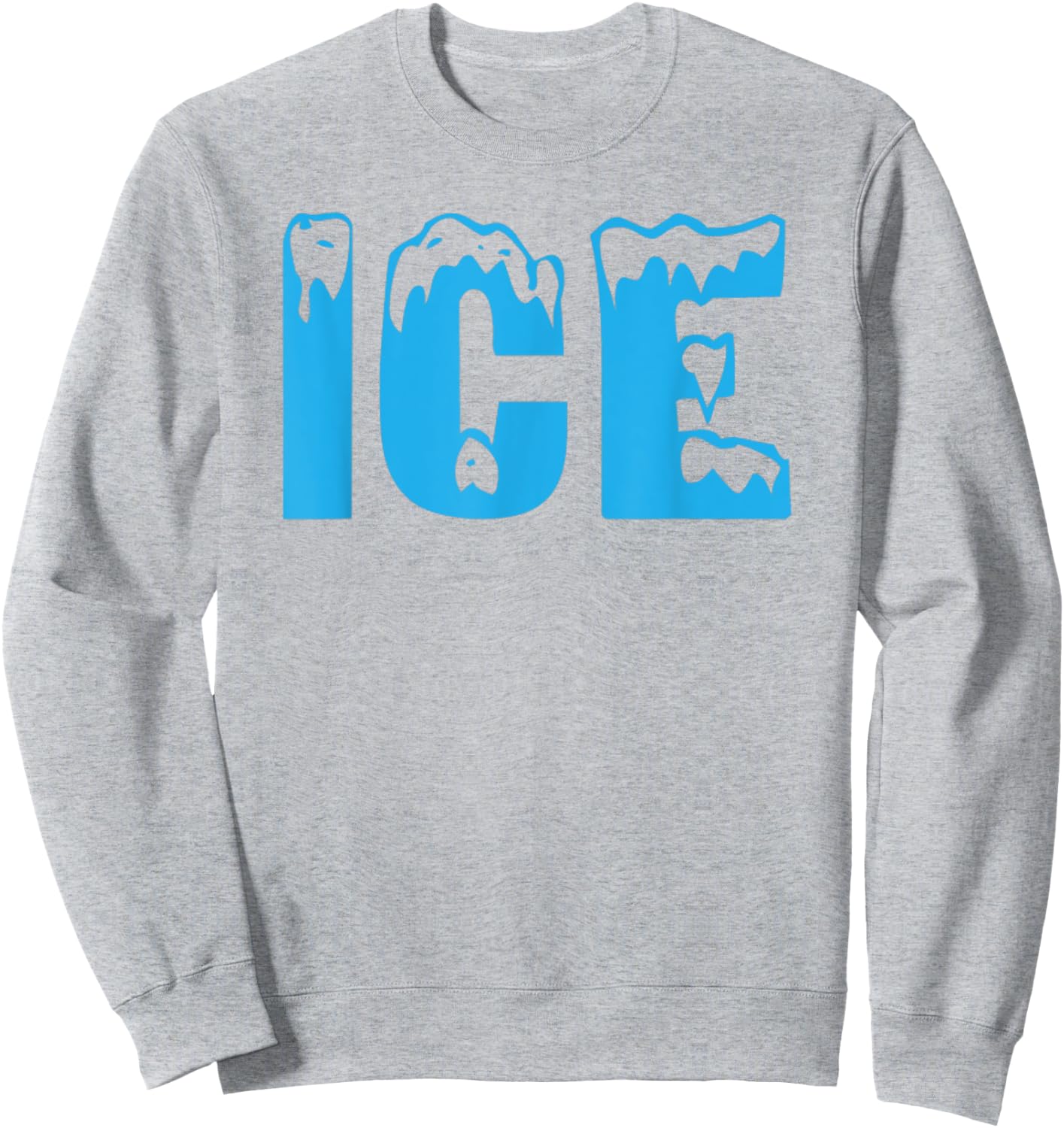 Ice Bag Logo Funny 2025 Halloween Costume Matching Fire Meme Sweatshirt - Sweatshirt | Ash