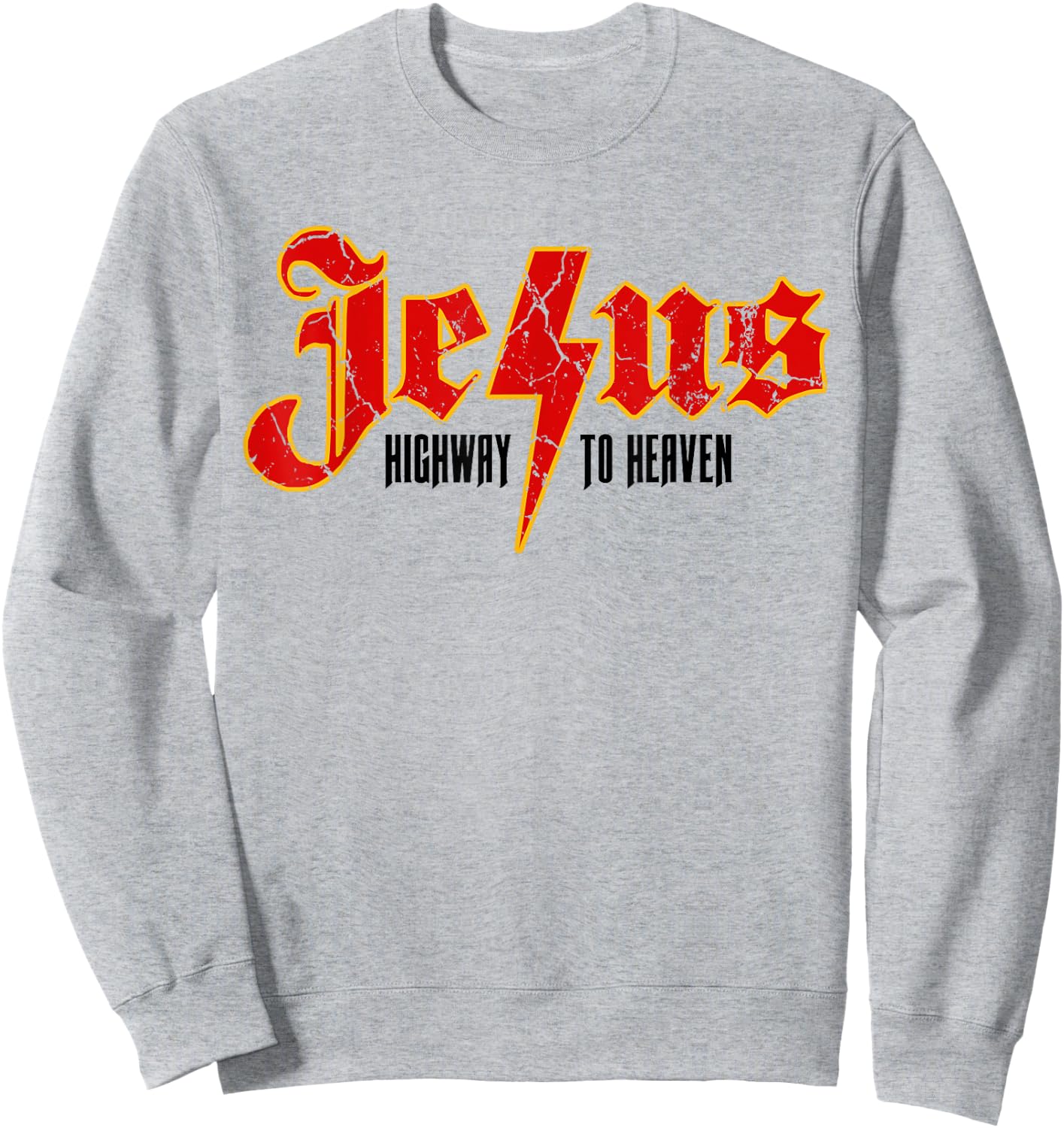 Christian Quotes Jesus Highway To Heaven Religious Spiritual Sweatshirt - Sweatshirt | Ash