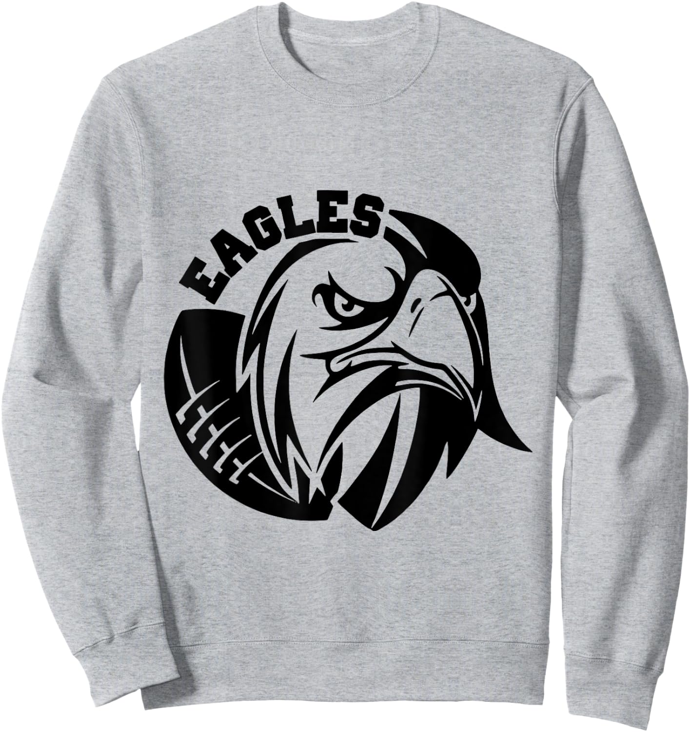 Eagles School Sports Fan Team Spirit Sweatshirt - Sweatshirt | Ash