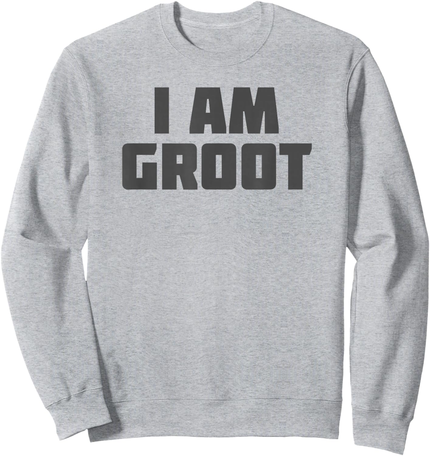 Marvel Guardians of The Galaxy I Am Groot Distressed Text Sweatshirt - Sweatshirt | Ash