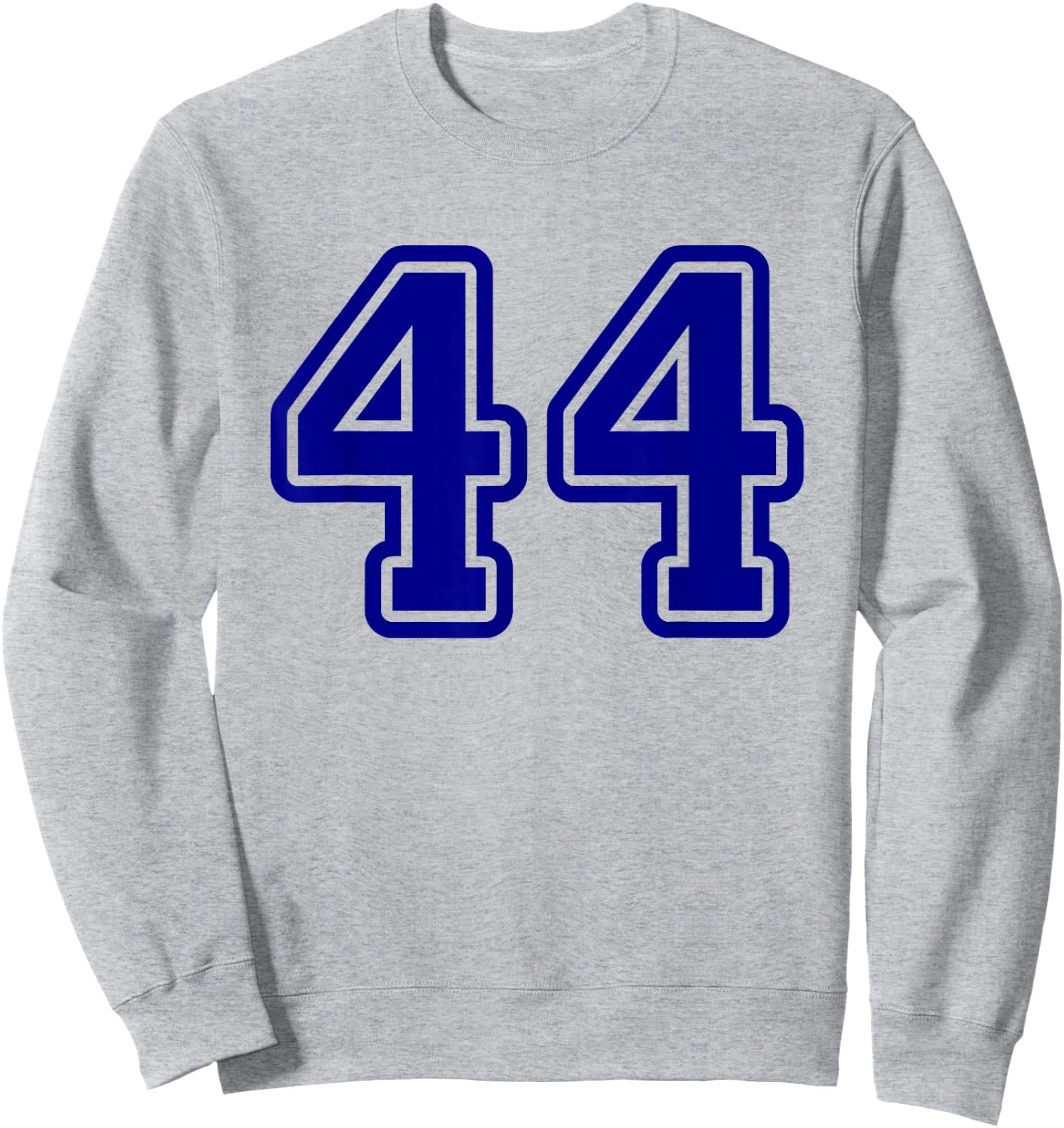 Blue Sports Team Number #44 Sweatshirt - Sweatshirt | Ash