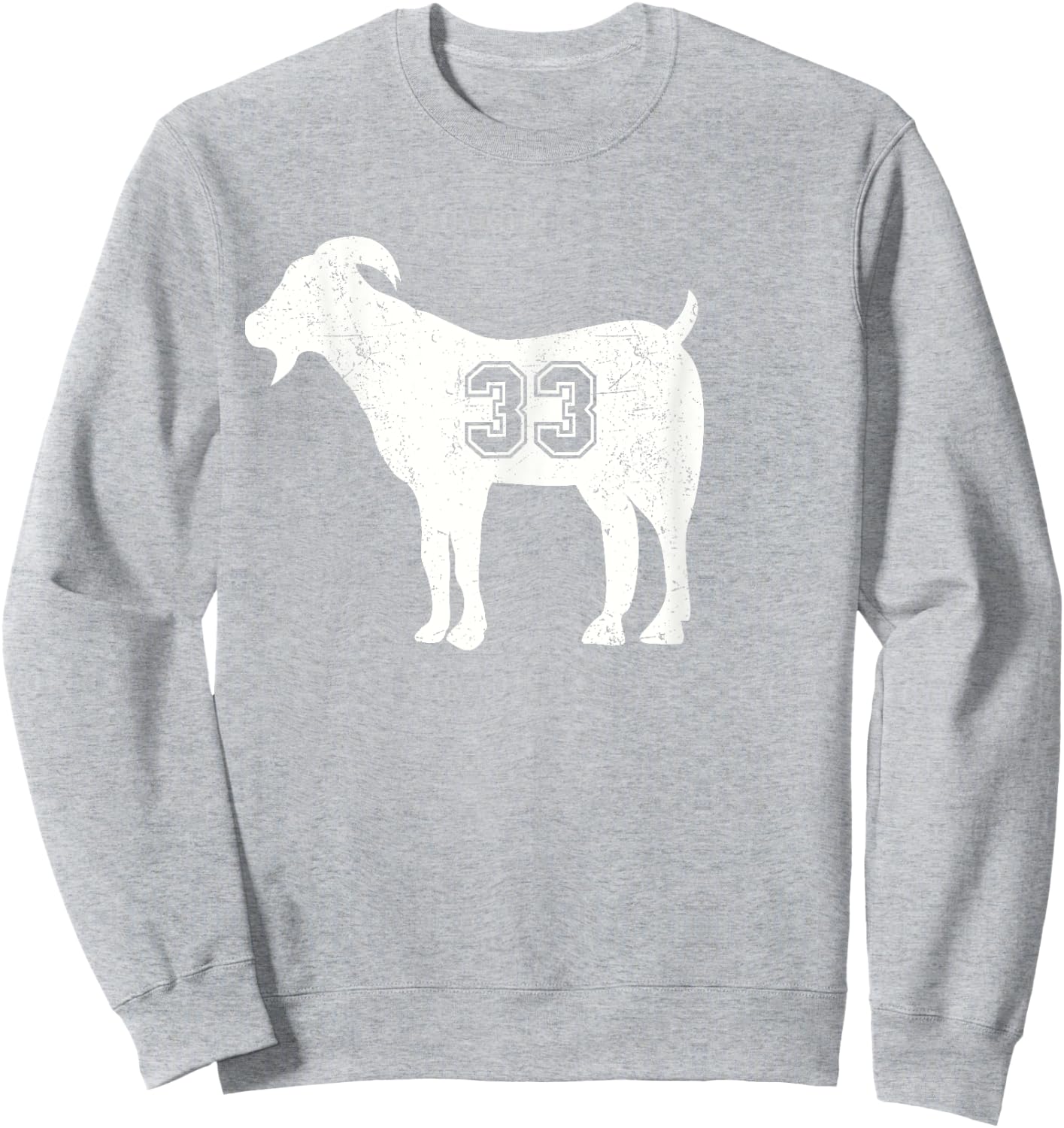 Vintage Distressed GOAT 33 Sweatshirt - Sweatshirt | Ash