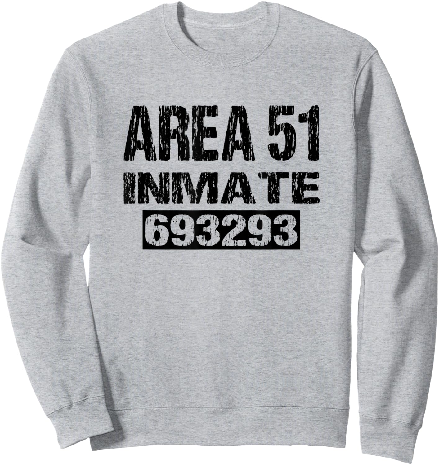 Area 51 Inmate Retro Halloween Costume Roswell Alien UFO Sweatshirt - Sweatshirt | Ash