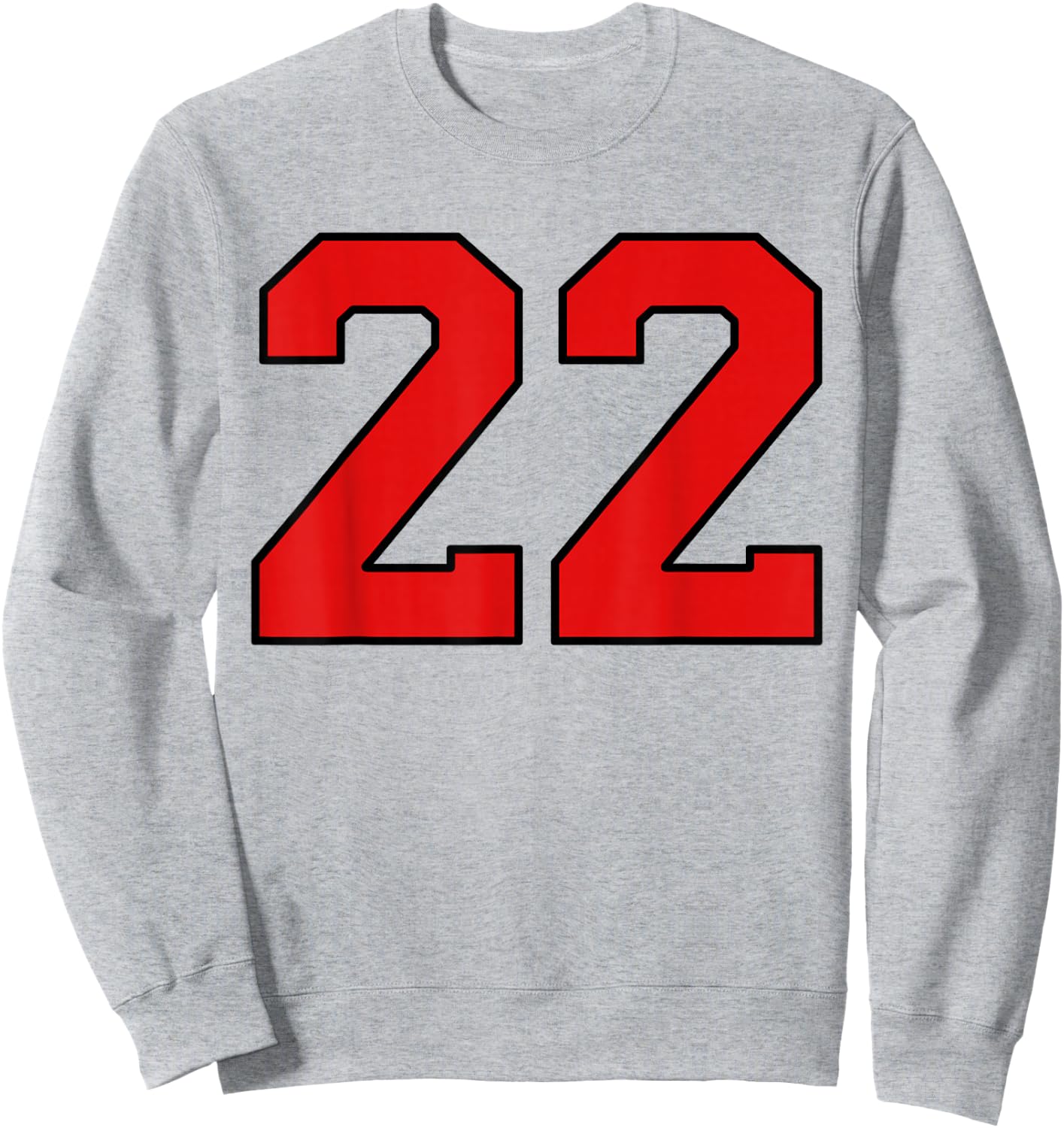 Lucky Number 22 Classic College American Varsity Fan Player Sweatshirt - Sweatshirt | Ash