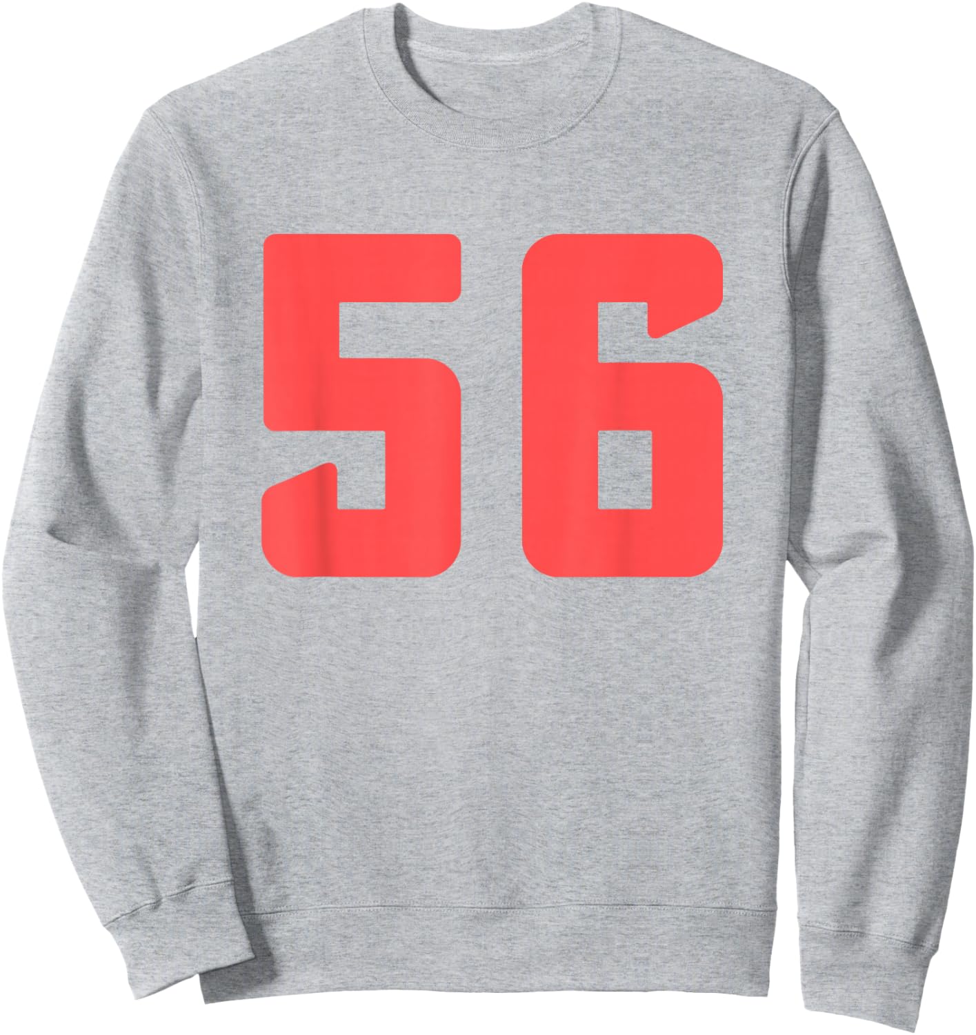 Number 56 Years Anniversary Sports Team Player Sweatshirt - Sweatshirt | Ash