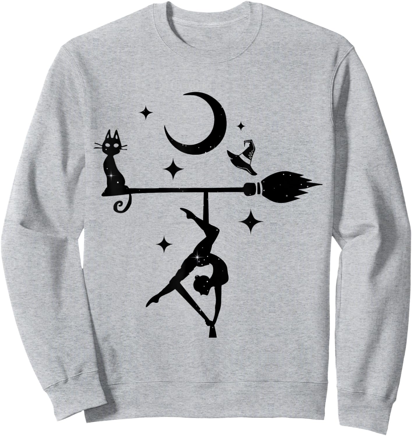Cute Aerialist and Cat Halloween Aerial Dance Women Sweatshirt - Sweatshirt | Ash