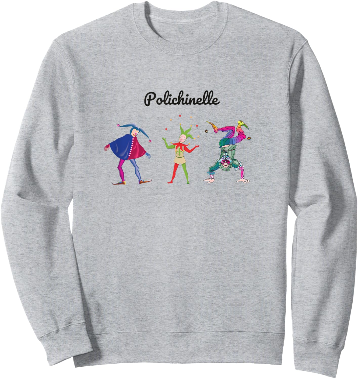 POLICHINELLE NUTCRACKER Christmas Ballet Dancer Graphic Sweatshirt - Sweatshirt | Ash