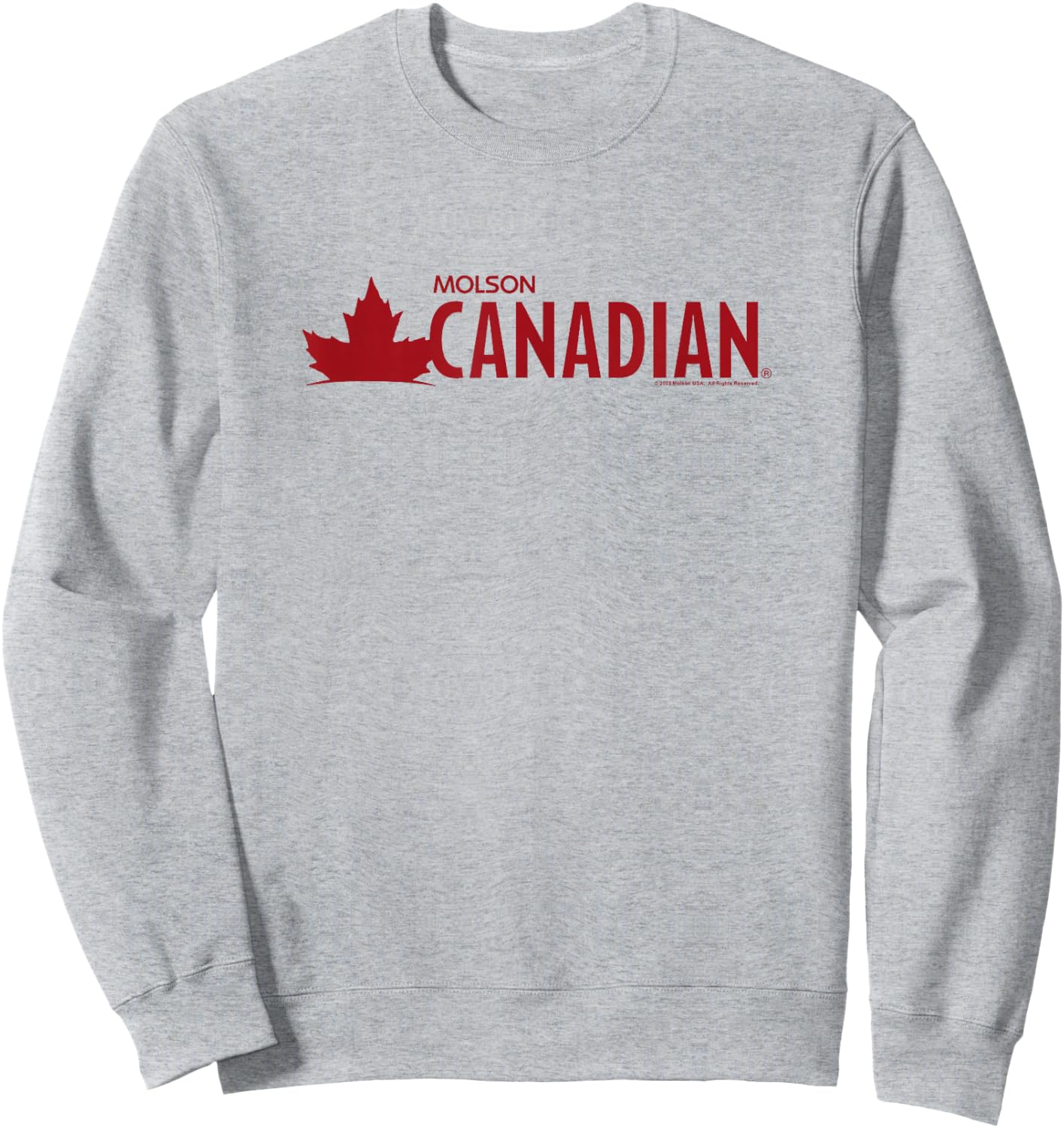Coors Brewing Company Molson Canadian Beer Big Chest Logo V2 Sweatshirt - Sweatshirt | Ash