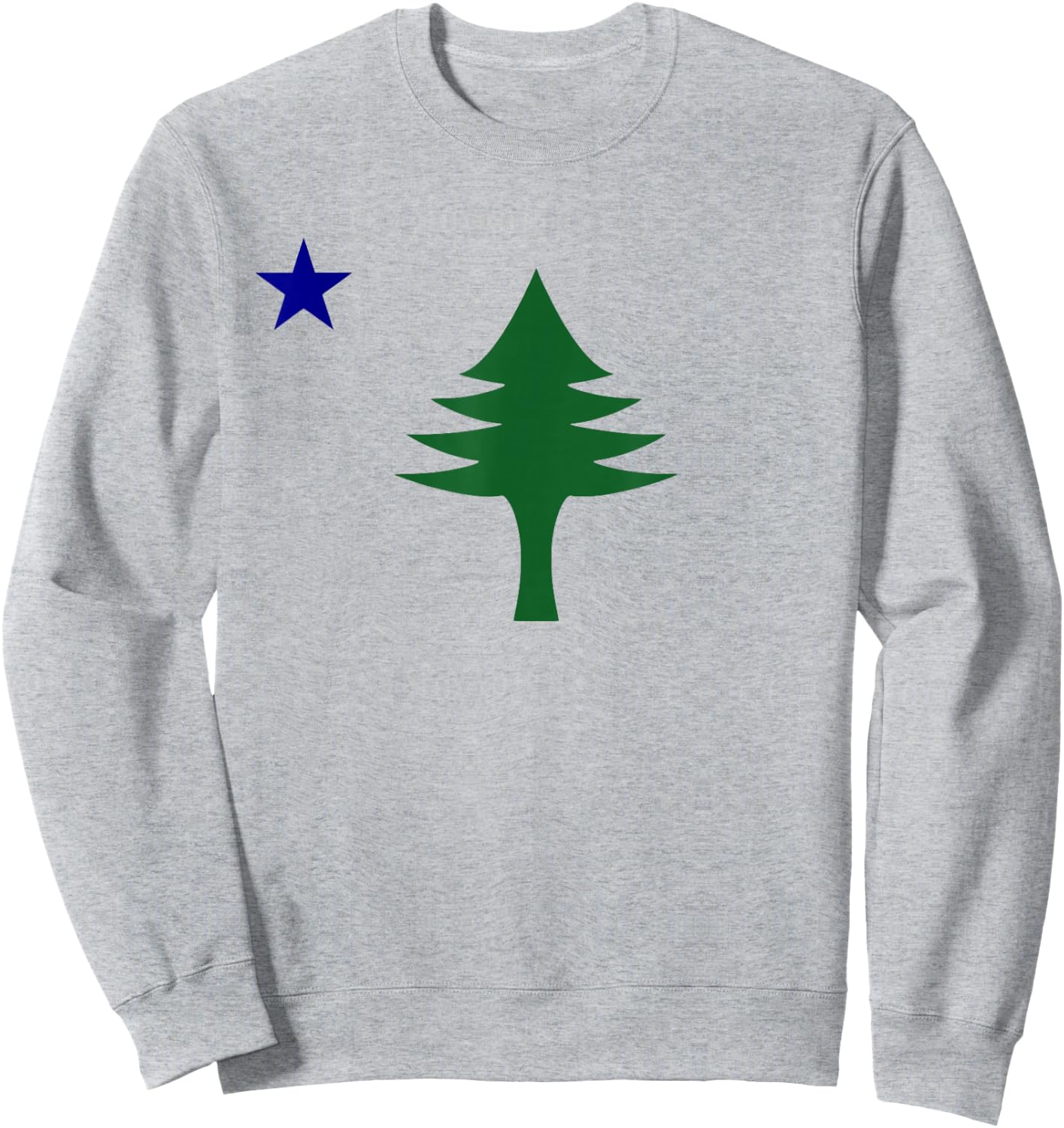 Old Maine State Original Flag 1901 Pine Tree Sweatshirt - Sweatshirt | Ash