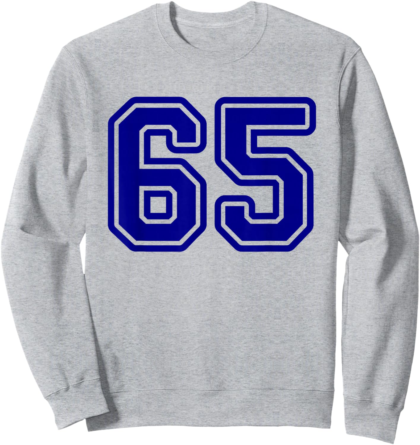 Number #65 Blue Sport Number 65 Sweatshirt - Sweatshirt | Ash
